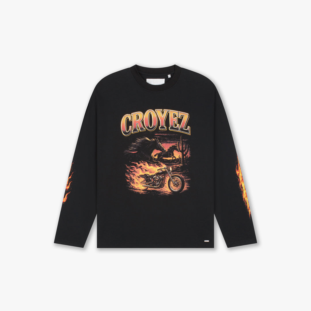 Croyez Firestorm Longsleeve T-Shirt- Black
