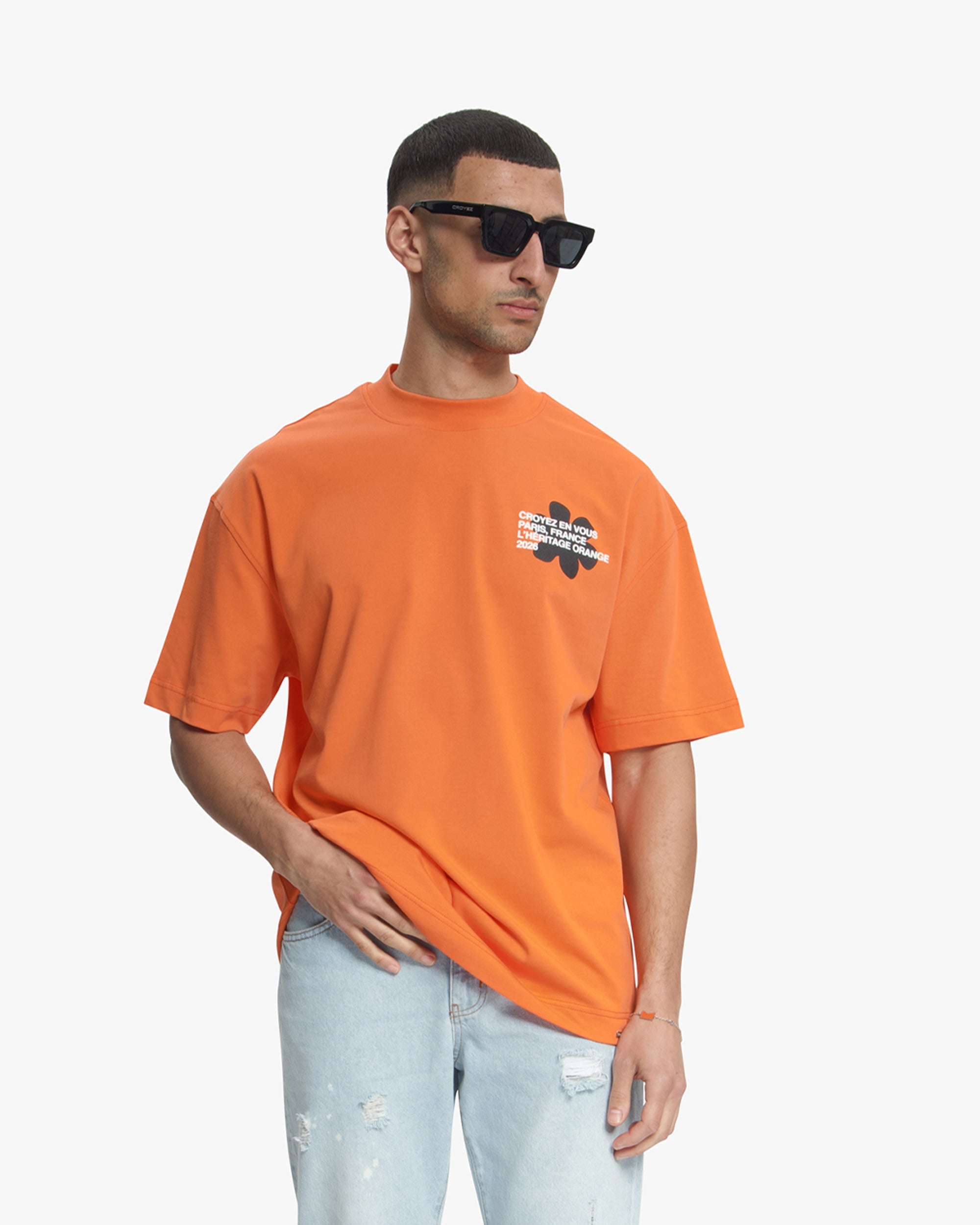 Croyez Silhoutte T-Shirt- Orange