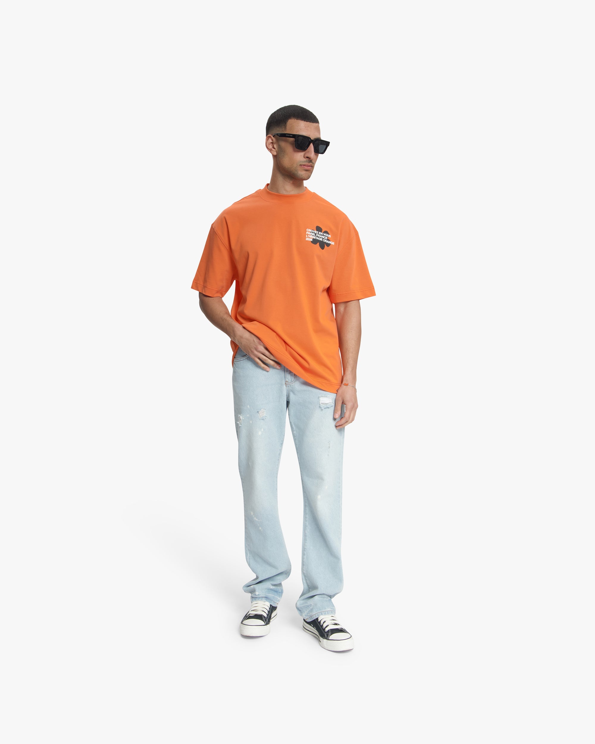 Croyez Silhoutte T-Shirt- Orange