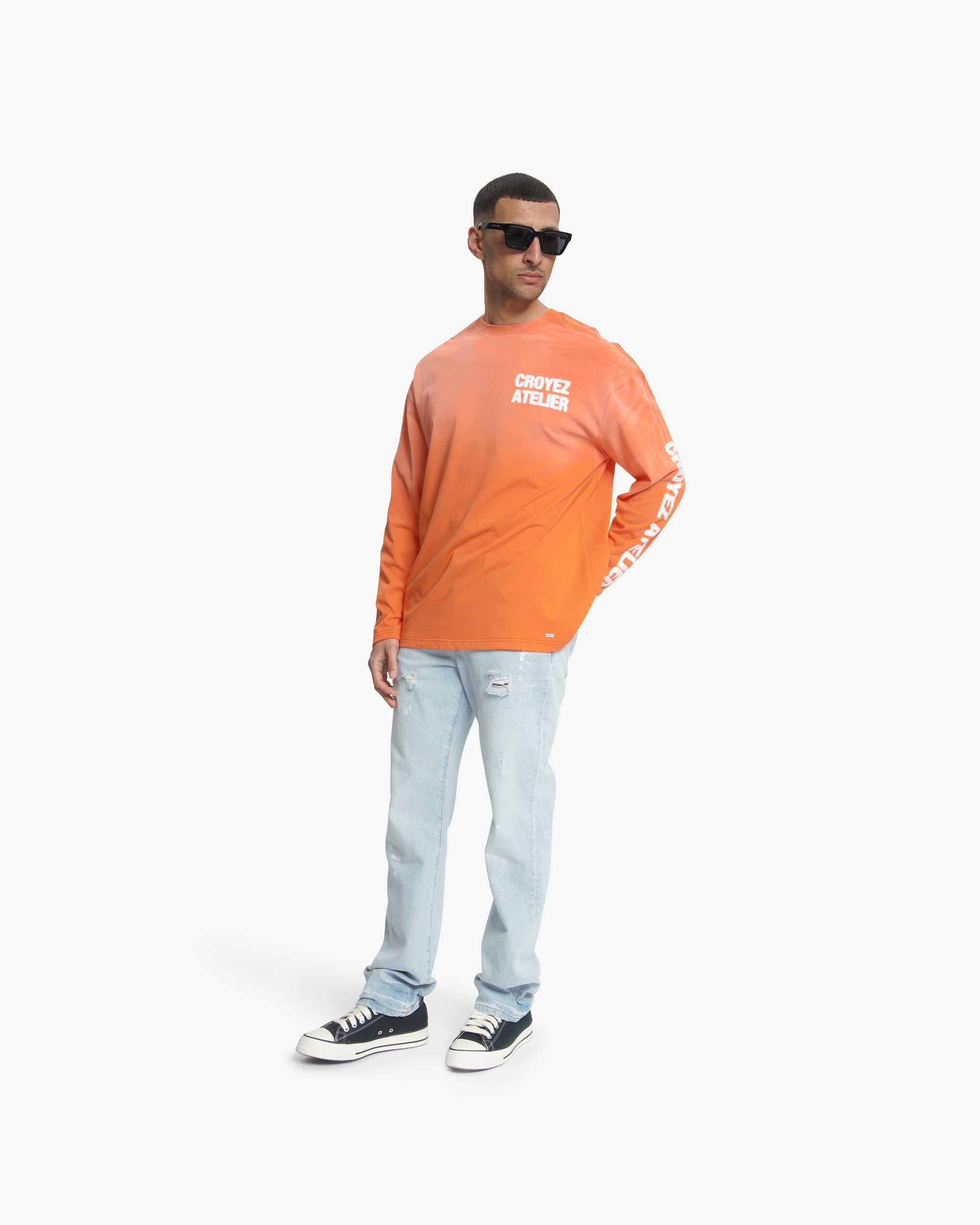 Croyez Sprayed Atelier Longsleeve- Orange