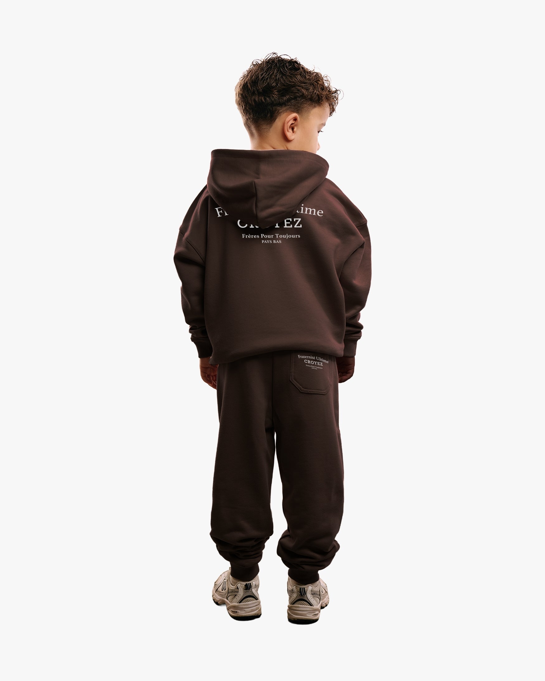 Croyez Mini Fraternite Zip-Hoodie- Brown