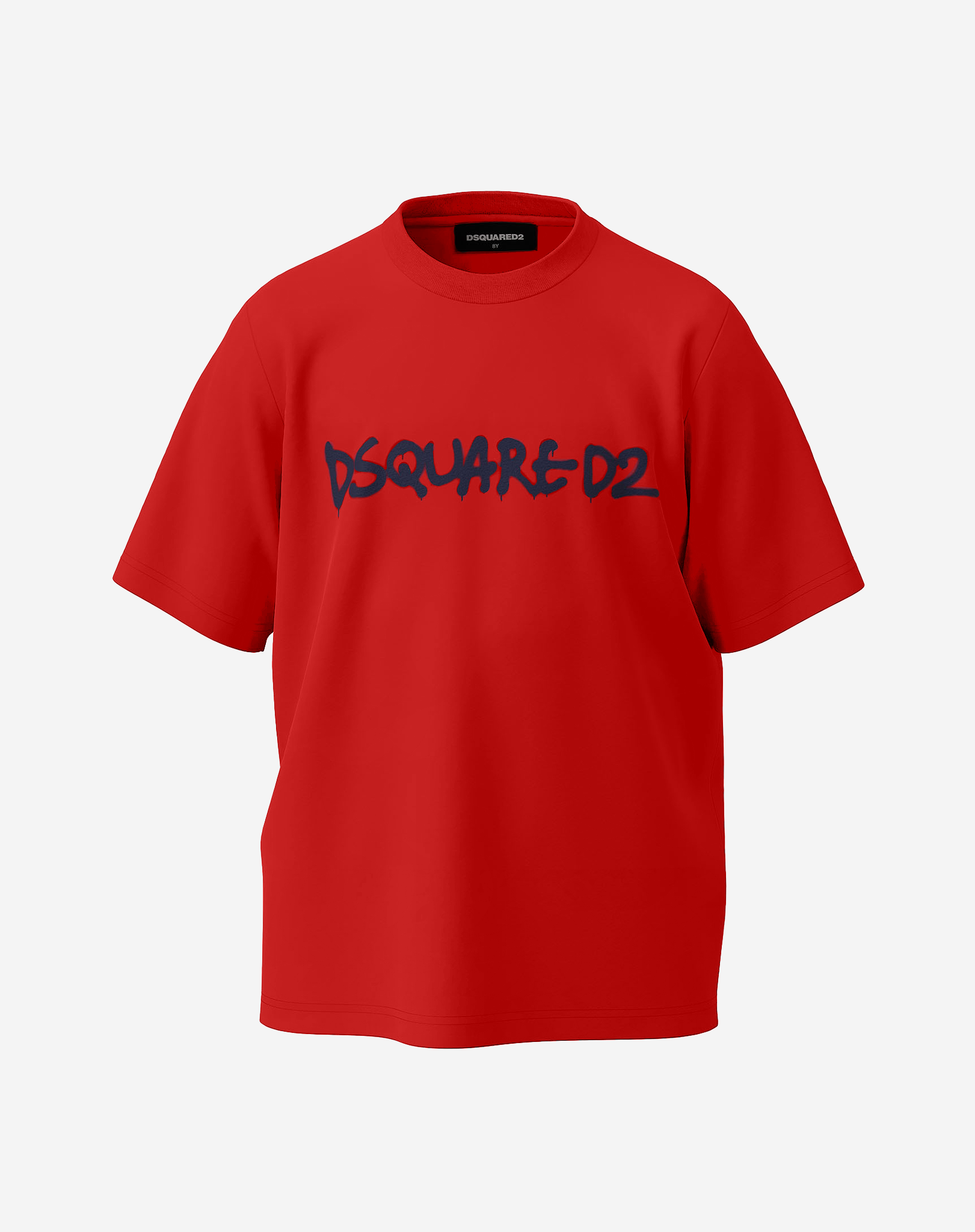 Dsquared2 Junior Graffiti Logo T-shirt Rood - Blauw