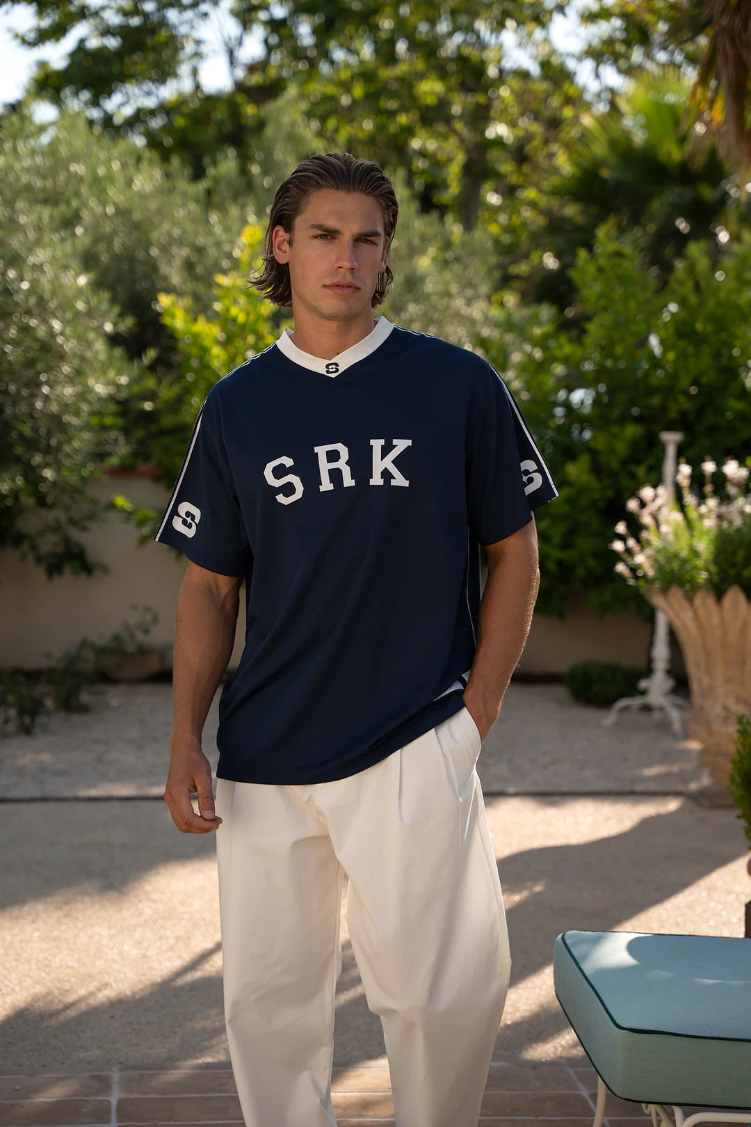 Super Rich Kids Jersey Mesh T-Shirt SRK - Navy