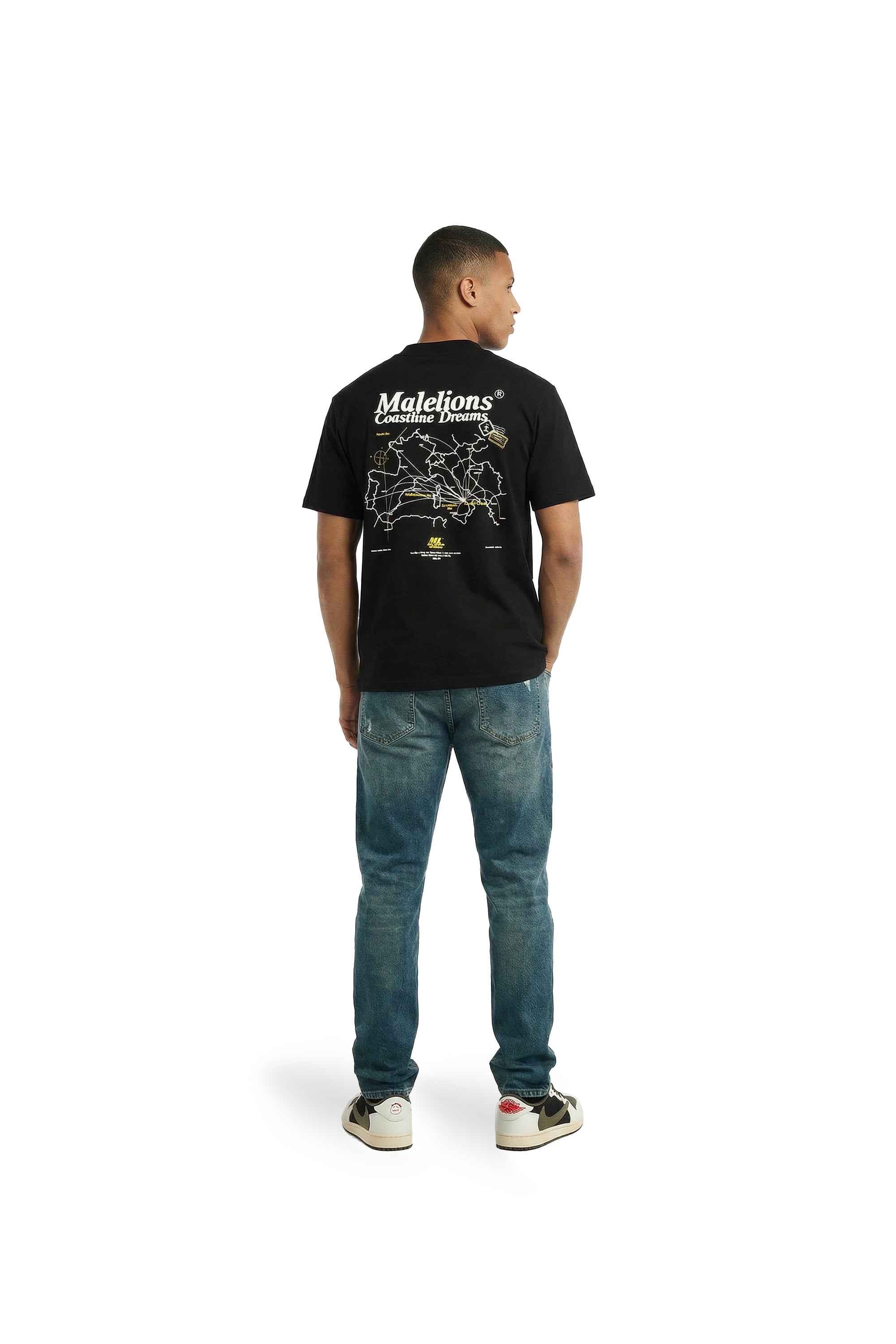 Malelions Men Coastline T-Shirt - Black
