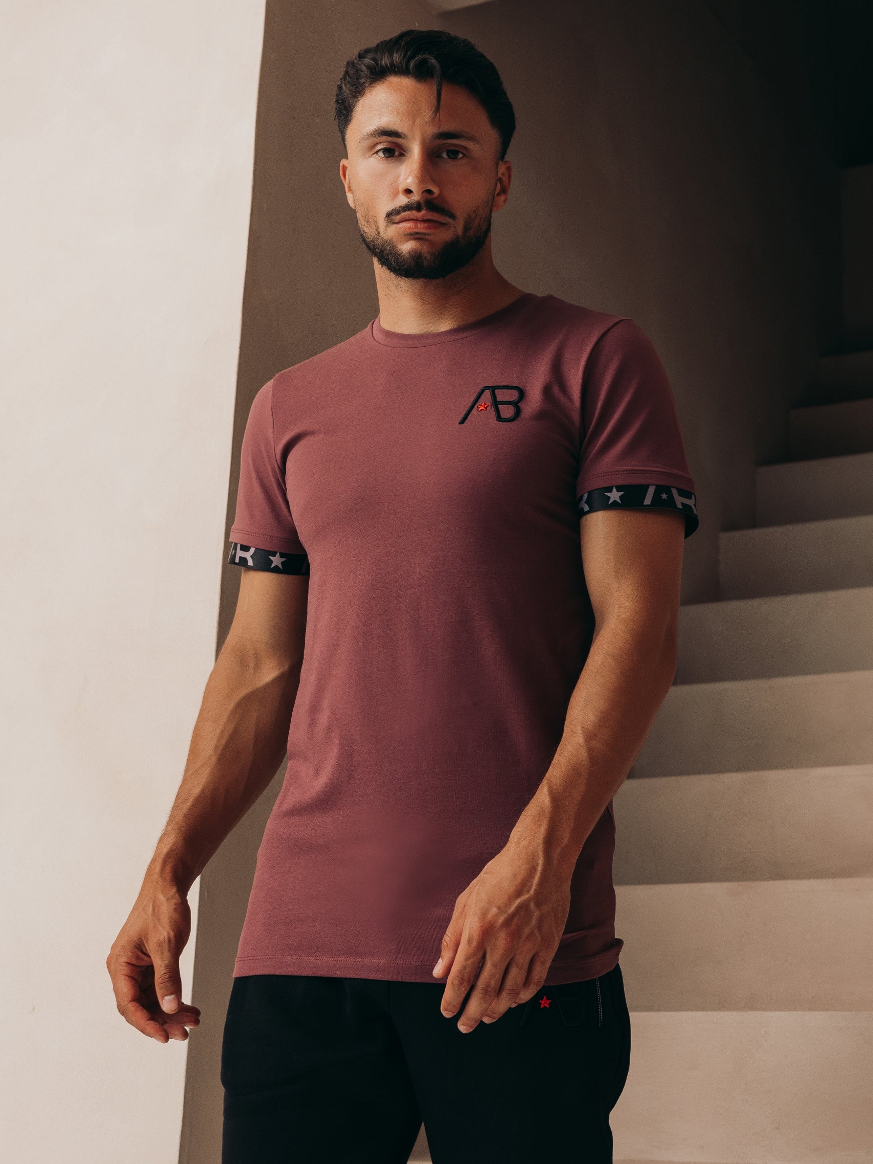 Ab Lifestyle Flag T-shirt- Eggplant