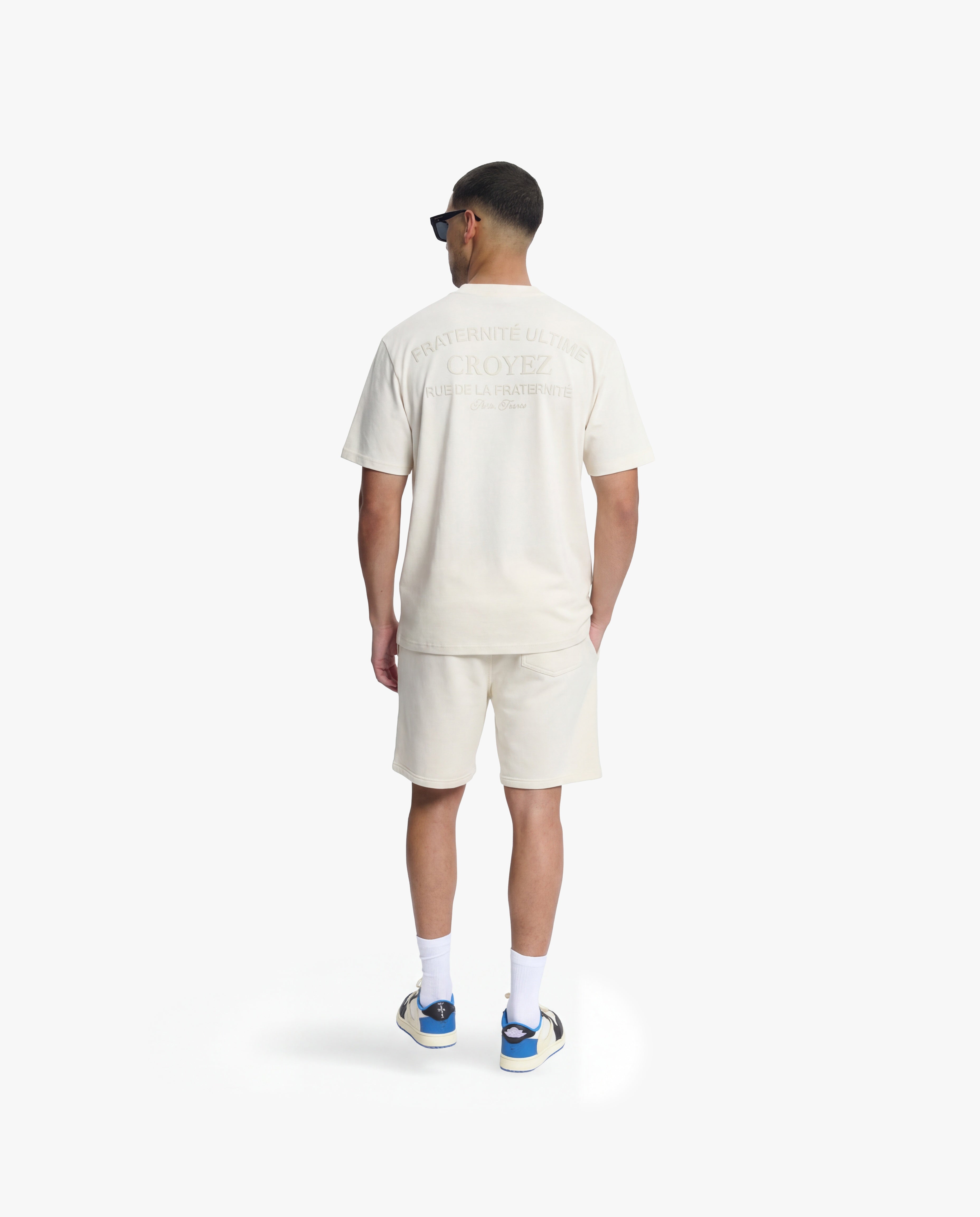 Croyez Original Fraternite Shorts- Off-White