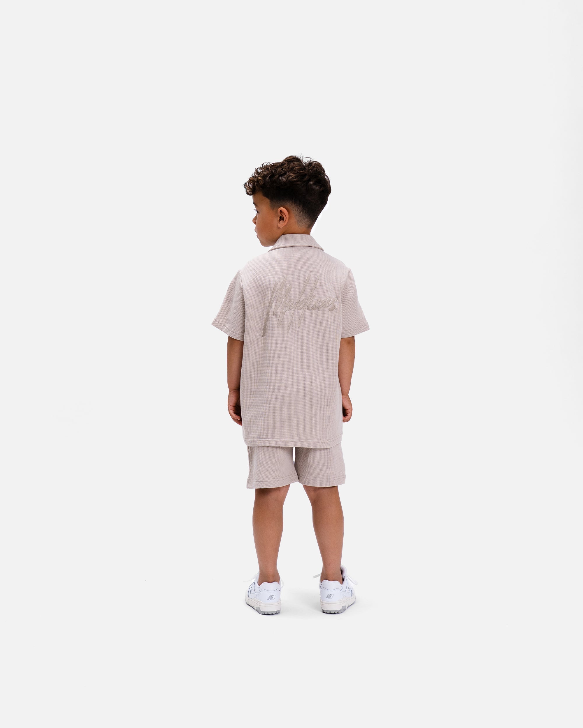 Malelions Junior Waffle Short- Taupe