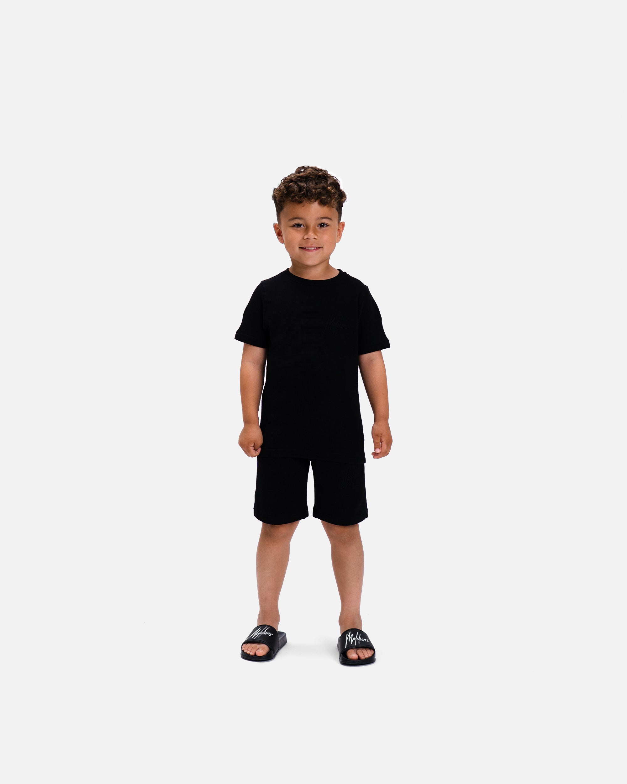 Malelions Junior Waffle Short- Black