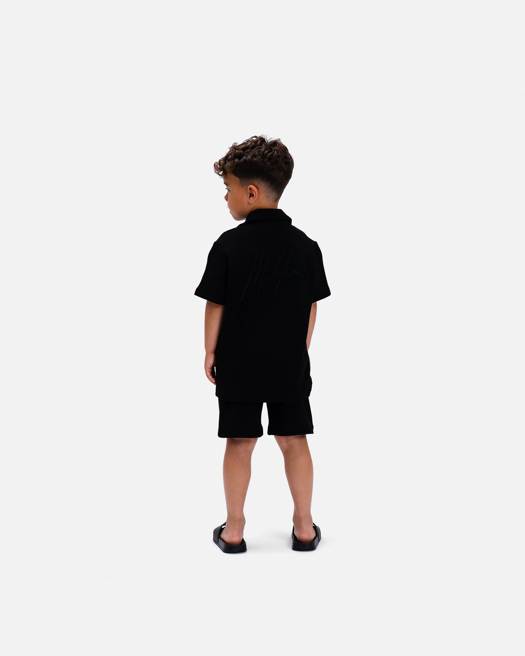 Malelions Junior Waffle Shirt- Black