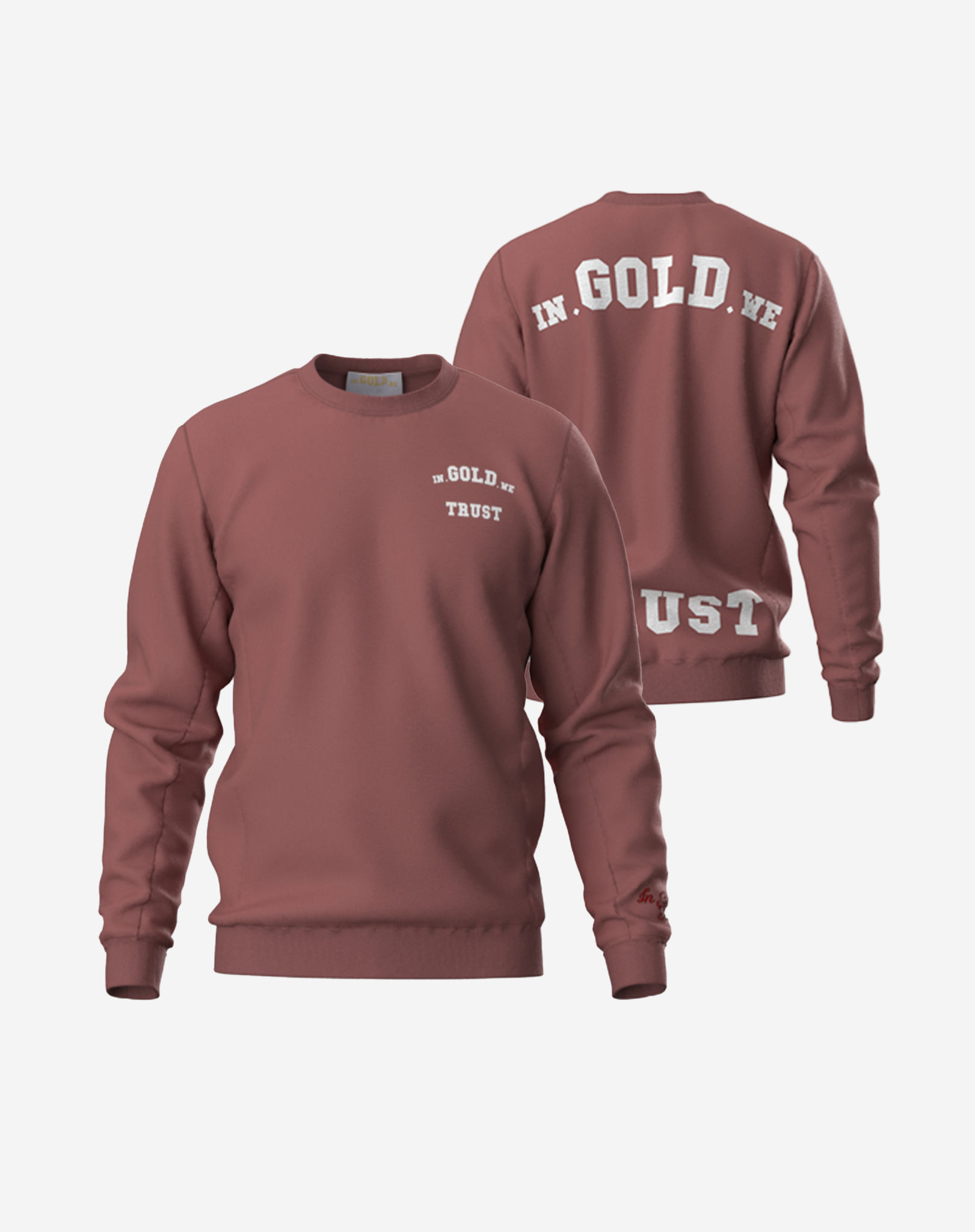 In Gold We Trust Crewneck The Slim 2.0 Withered Rose