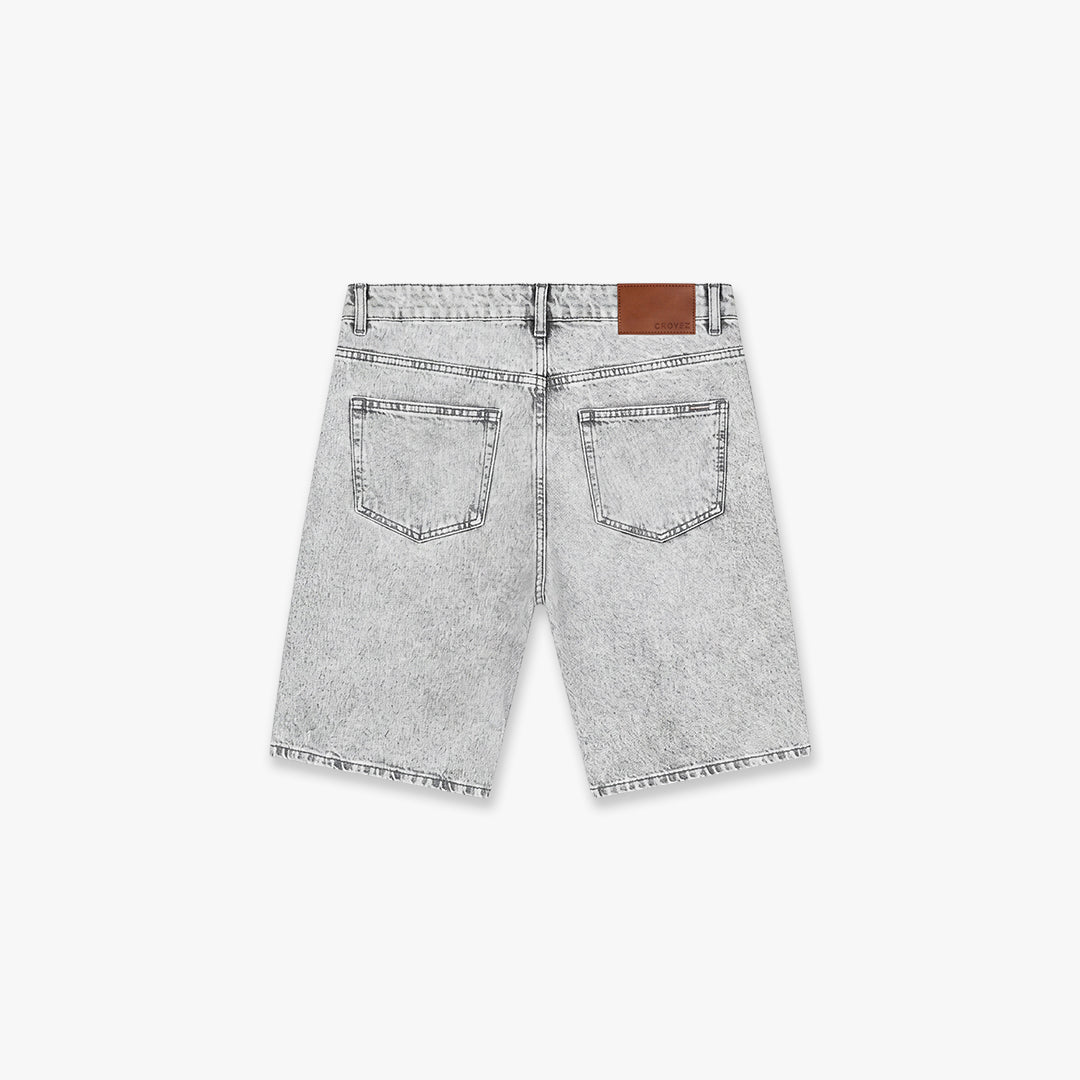 Croyez CD2 Washed Denim Shorts- Light Grey