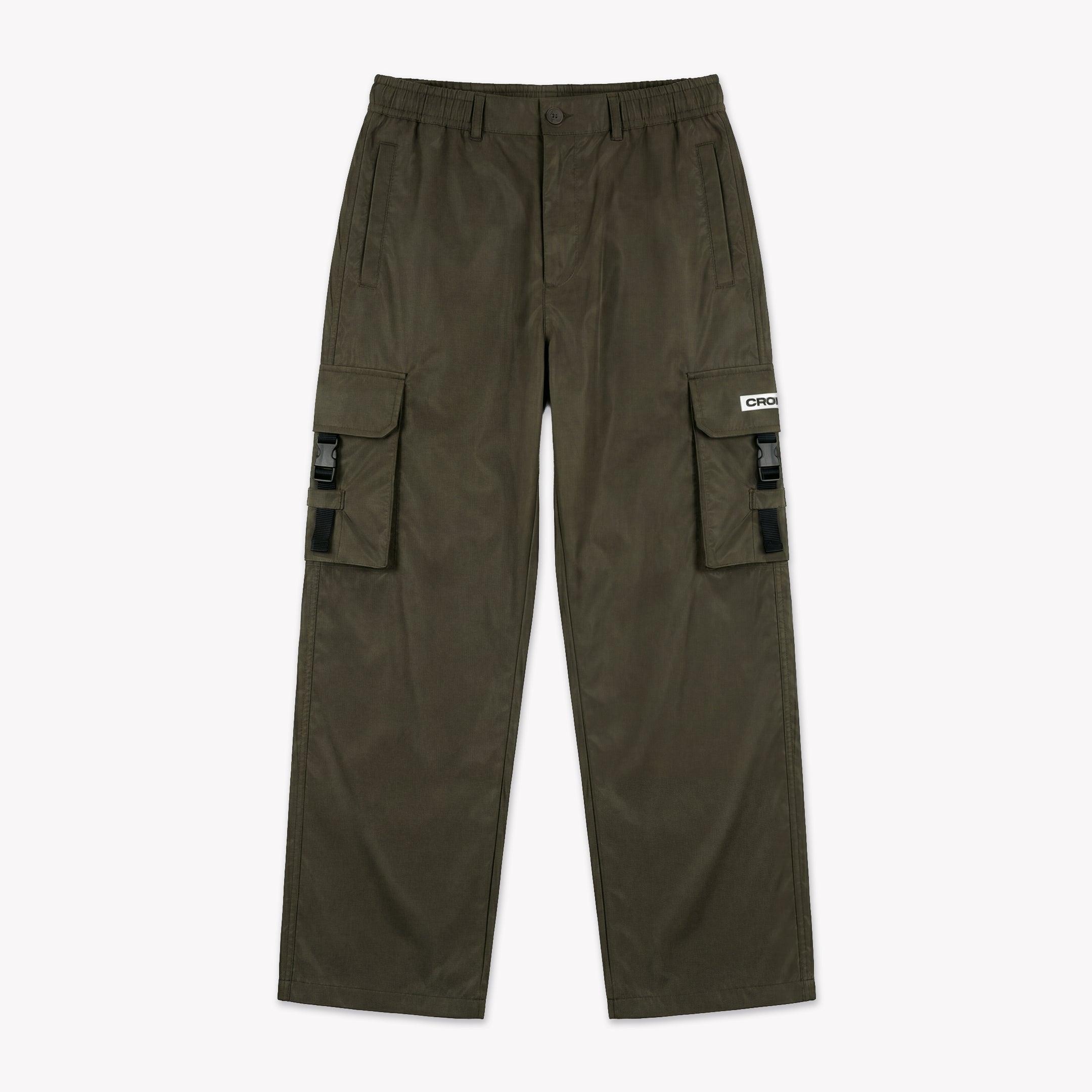 Croyez Etiquette Nylon Pants- Dusty Olive