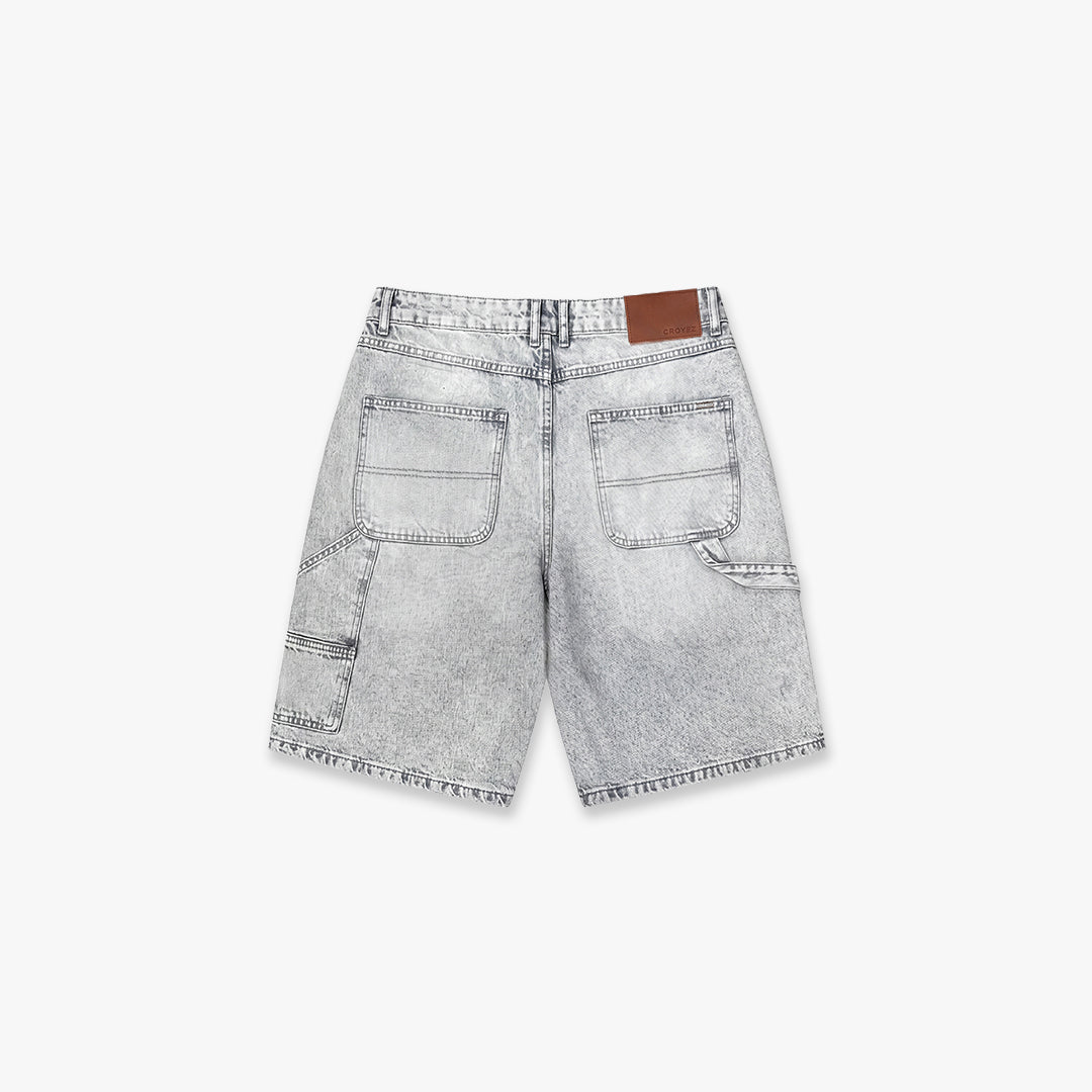 Croyez CD2 Carpenter Denim Shorts- Light Grey