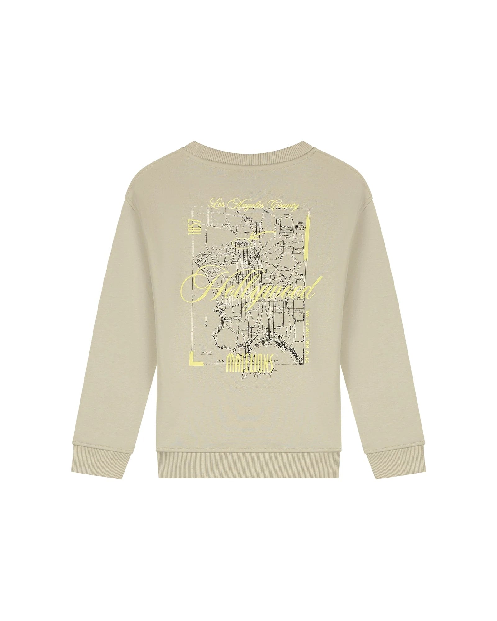 Malelions Junior Hollywood Map Sweater - Beige