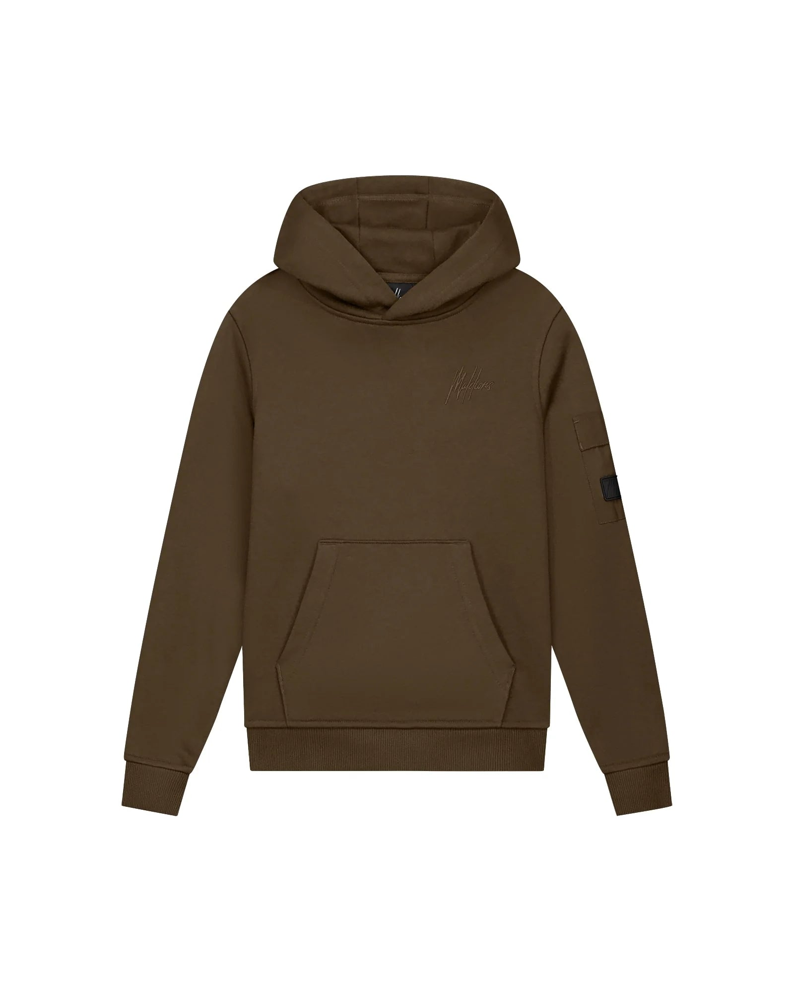 Malelions Junior Nylon Pocket Hoodie - Moss Green