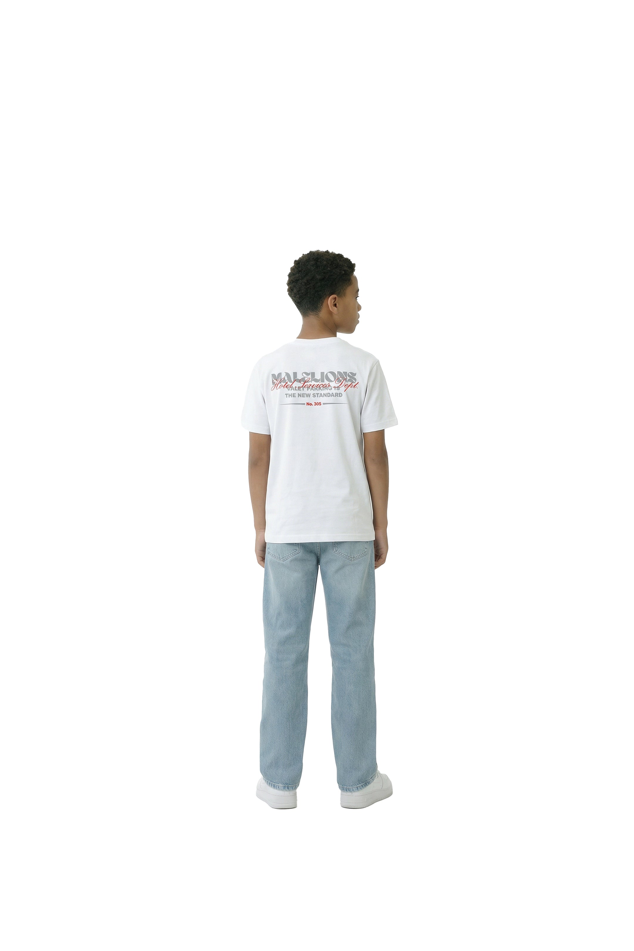 Malelions Junior Relaxed Valet T-Shirt - White