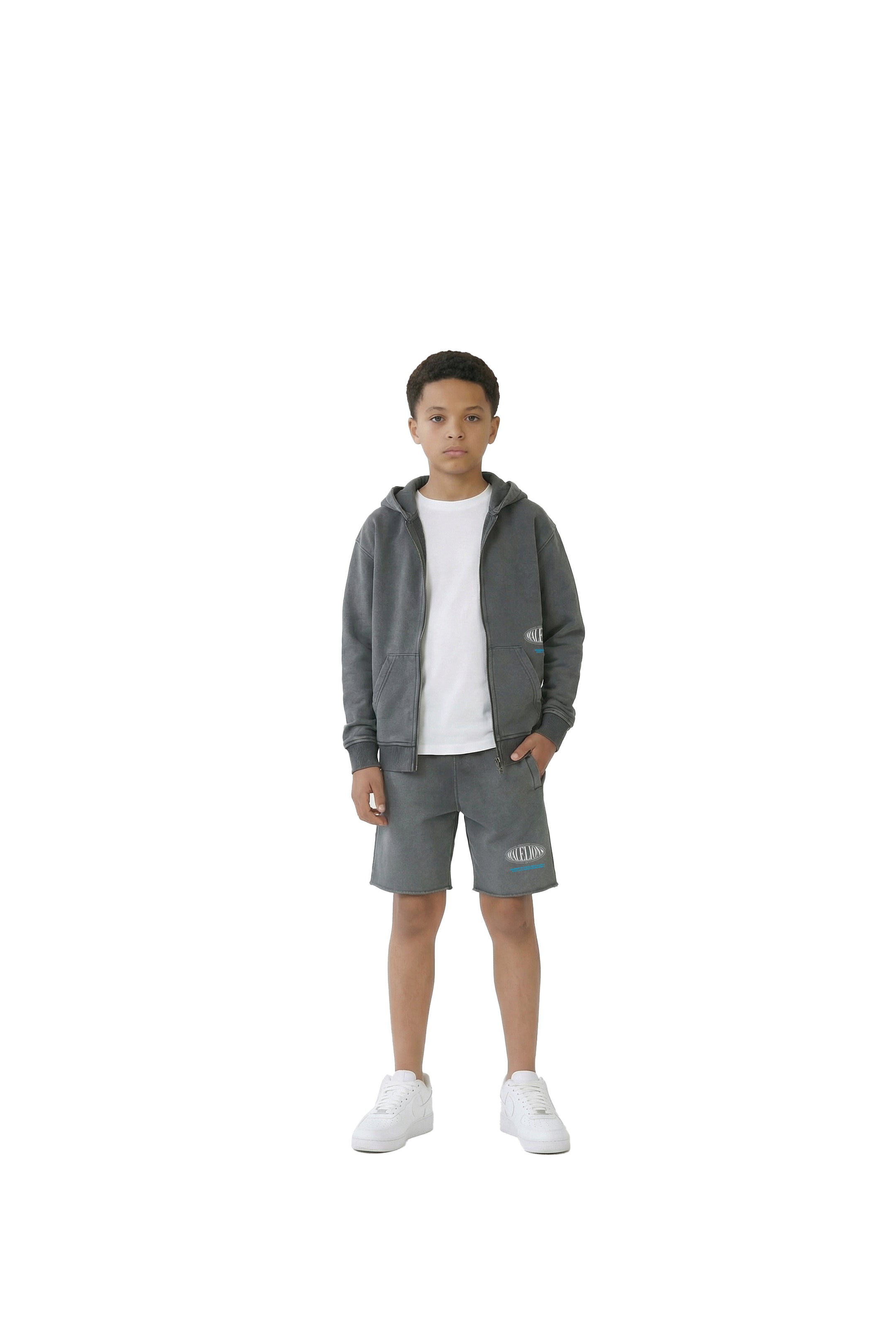 Malelions Junior Lifestyle Damaged Hem Shorts - Acid Wash