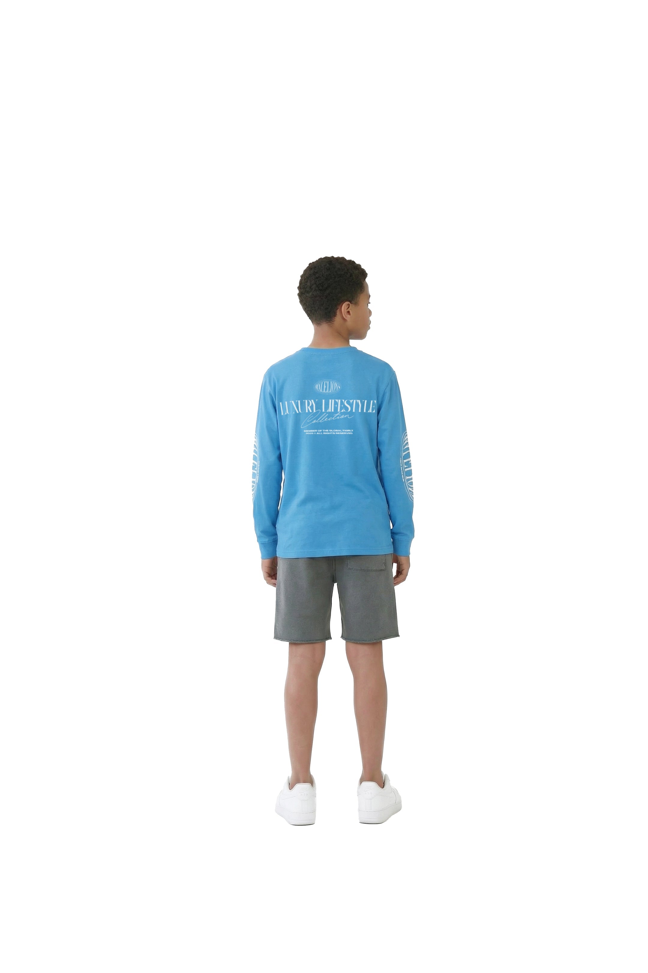 Malelions Junior Relaxed Lifestyle Longsleeve - Blue