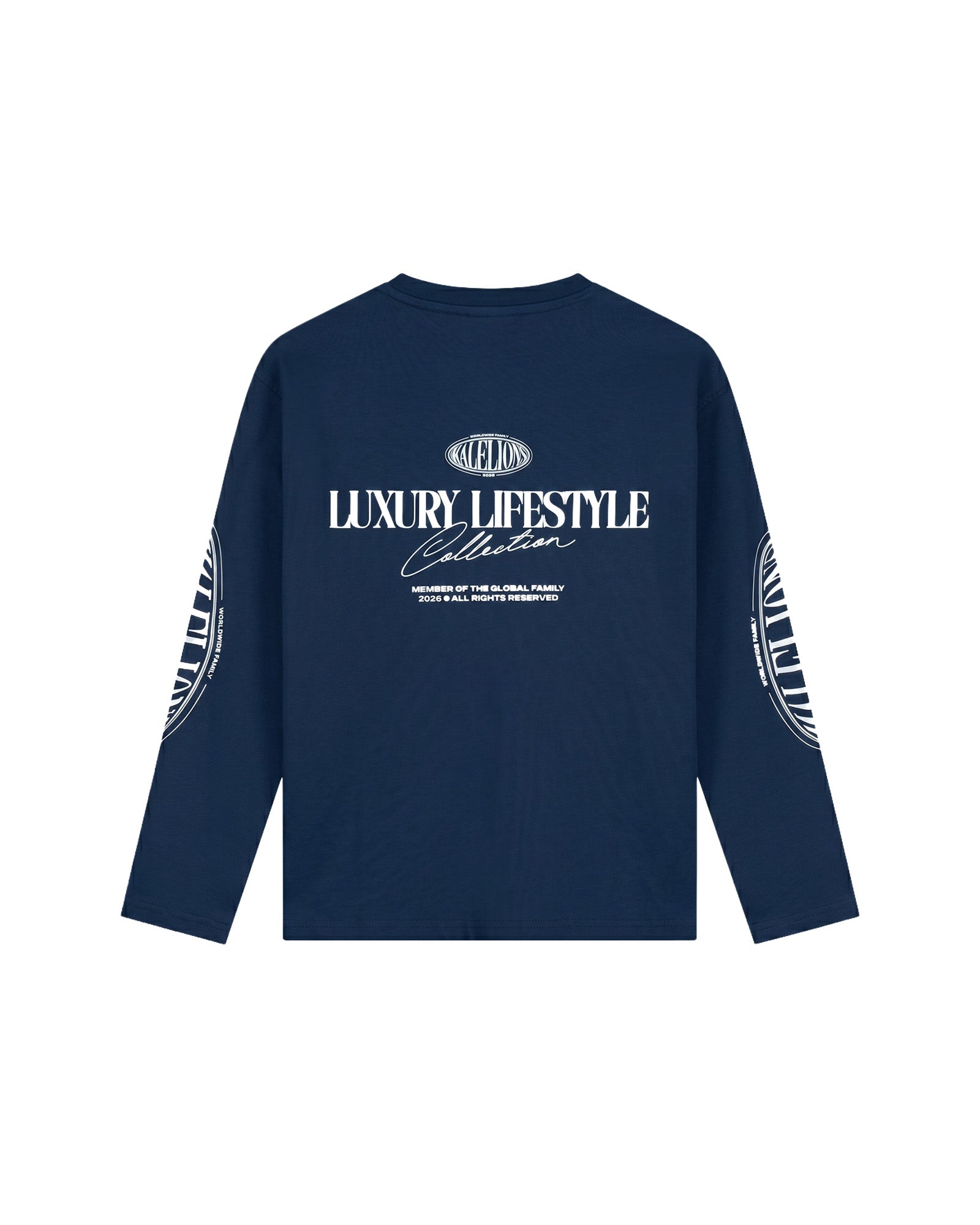 Malelions Junior Relaxed Lifestyle Longsleeve T-Shirt - Navy