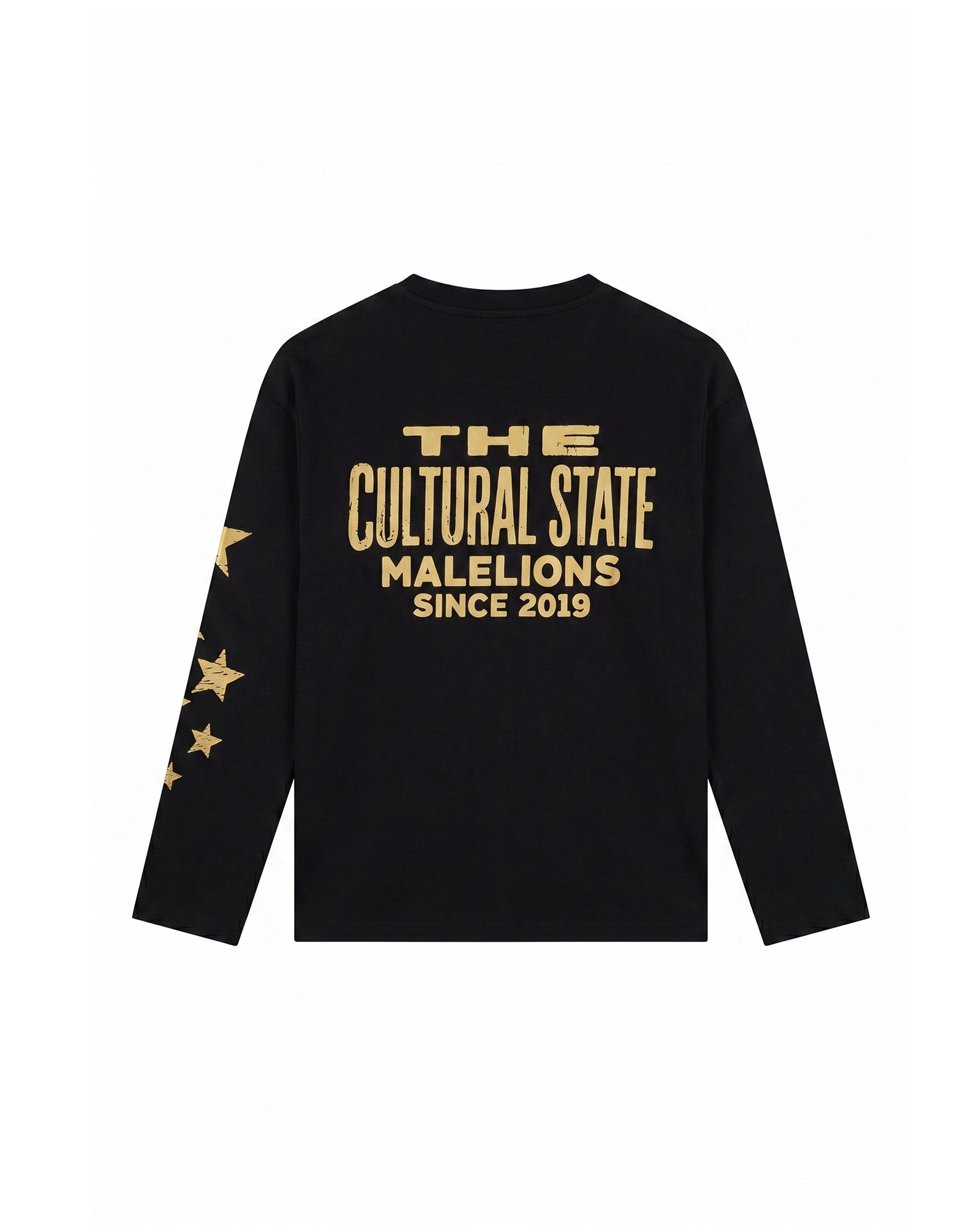 Malelions Junior Relaxed Star Longsleeve T-Shirt - Black/Yellow