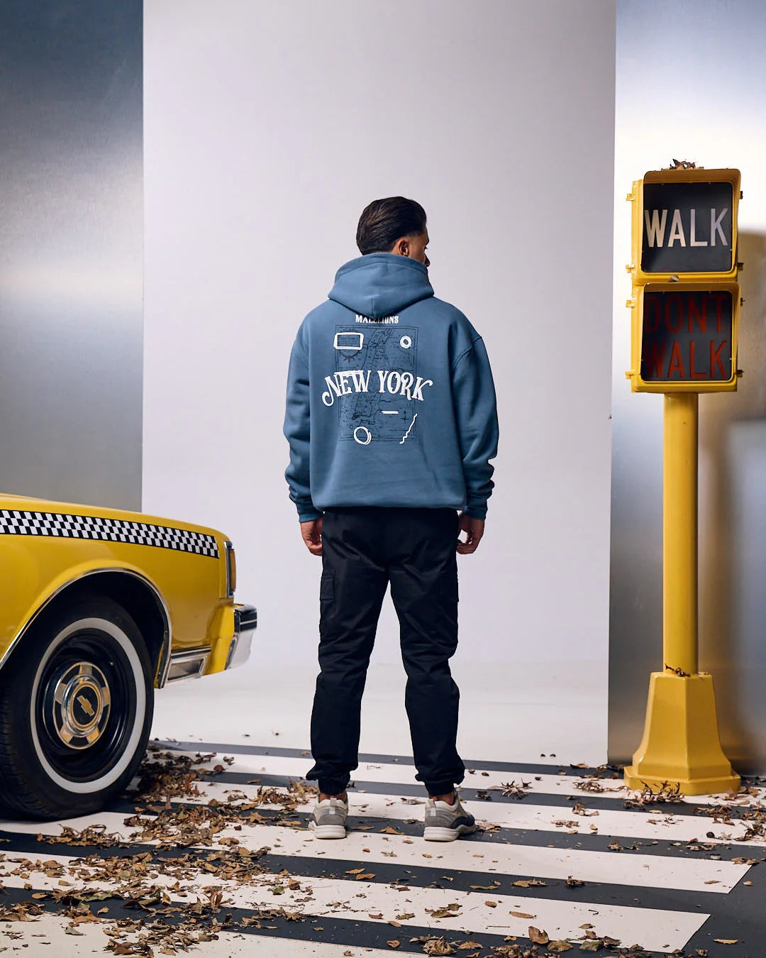 Malelions New York Hoodie- Blue Slate