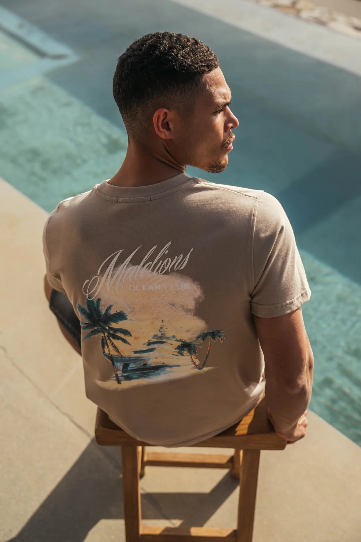 Malelions Yacht T-Shirt- Taupe