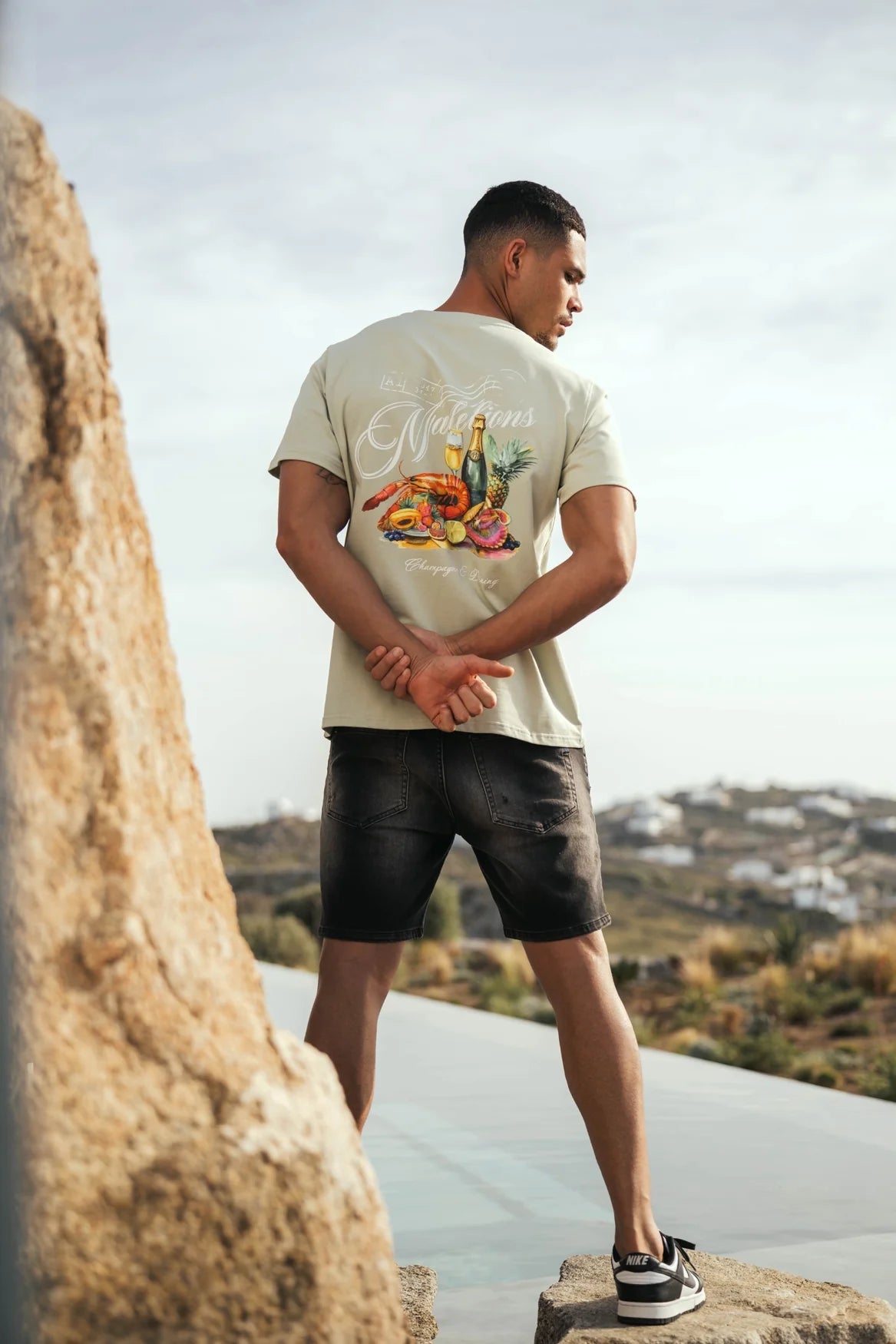 Malelions Champagne T-Shirt- Light Sage