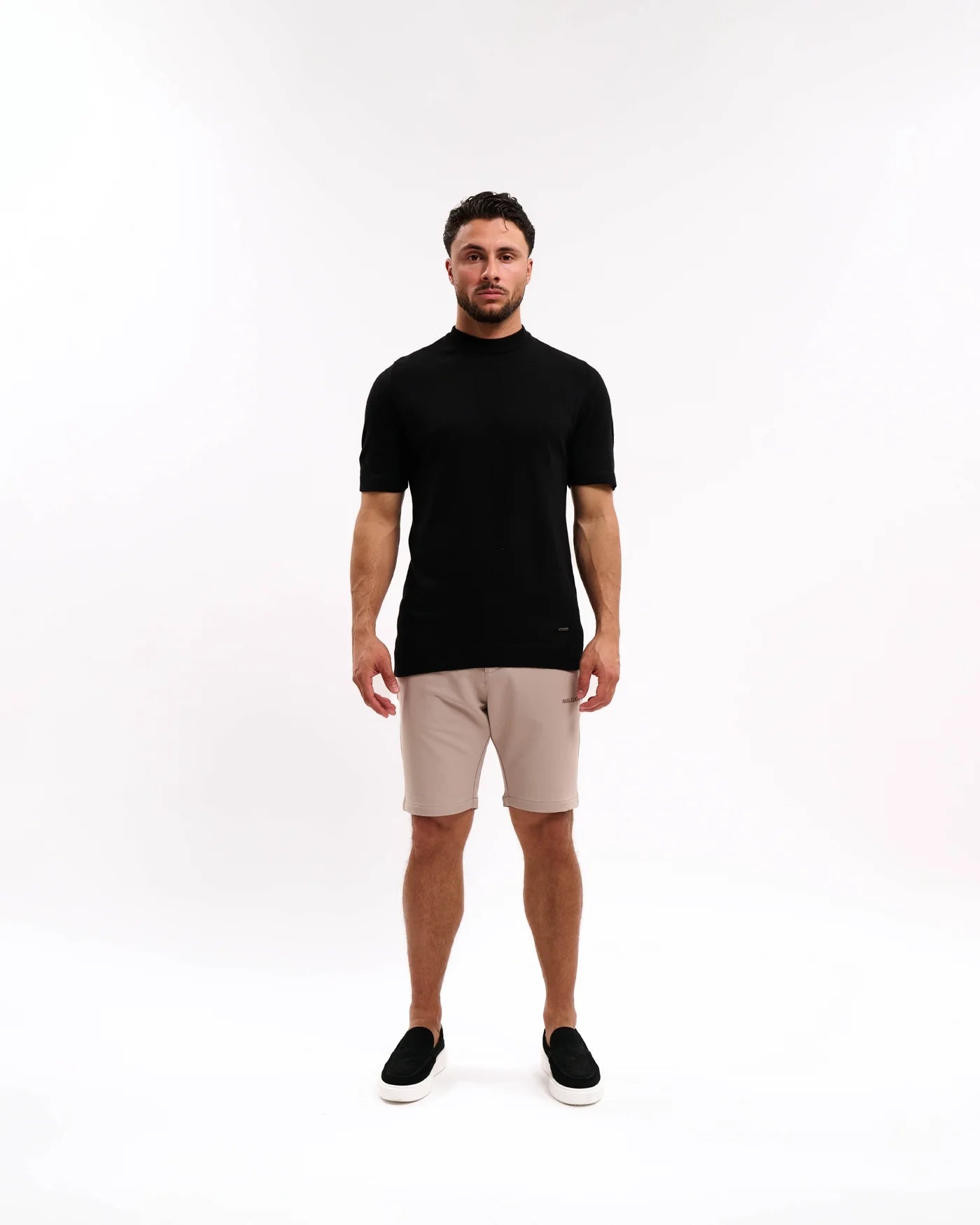 Malelions Knitted T-Shirt- Black