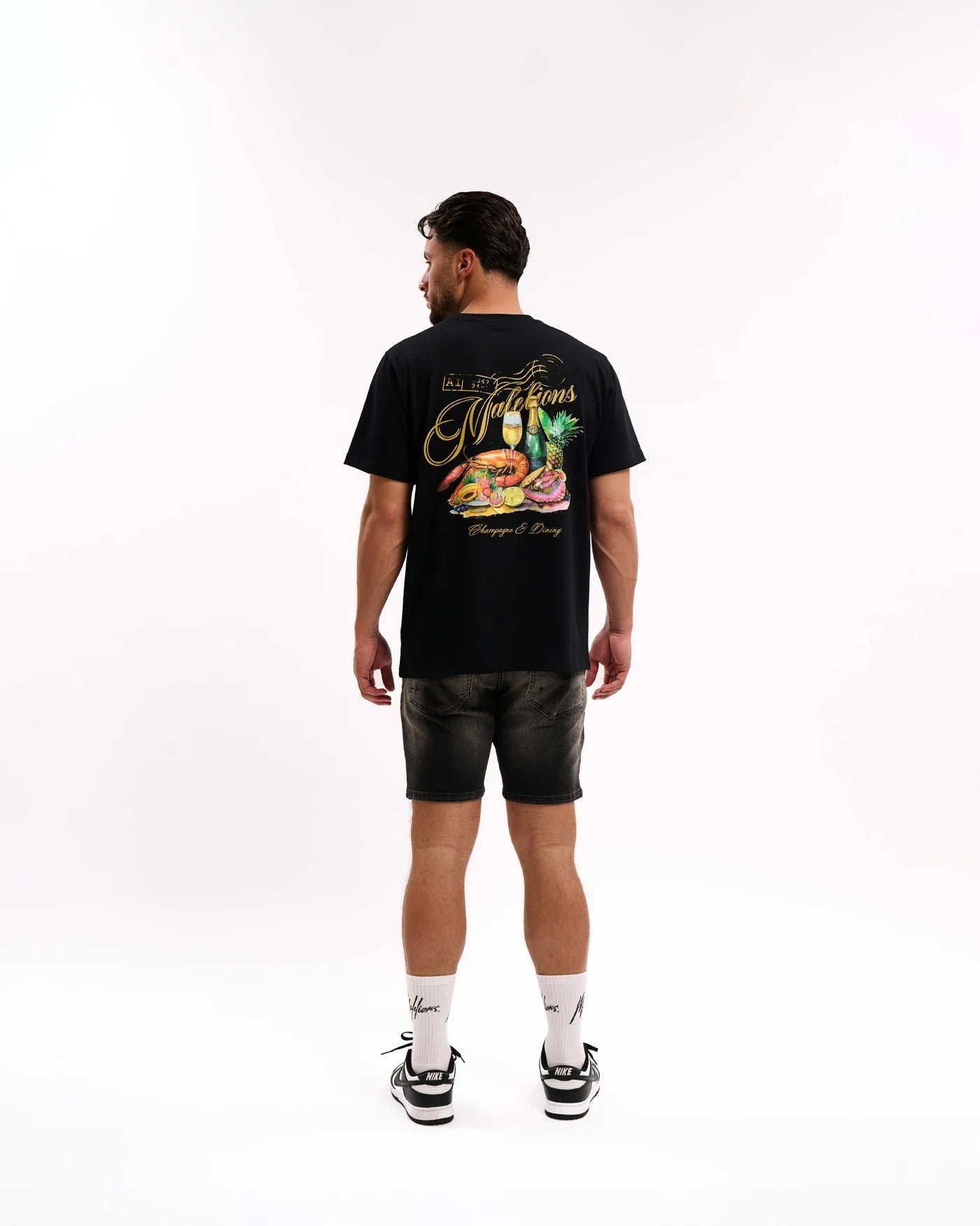 Malelions Champagne T-Shirt- Black