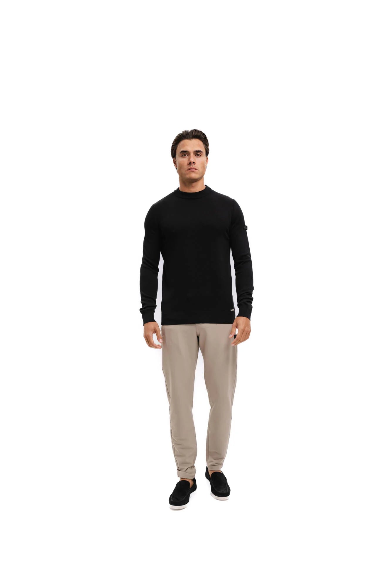 Malelions Knitted Crewneck - Black