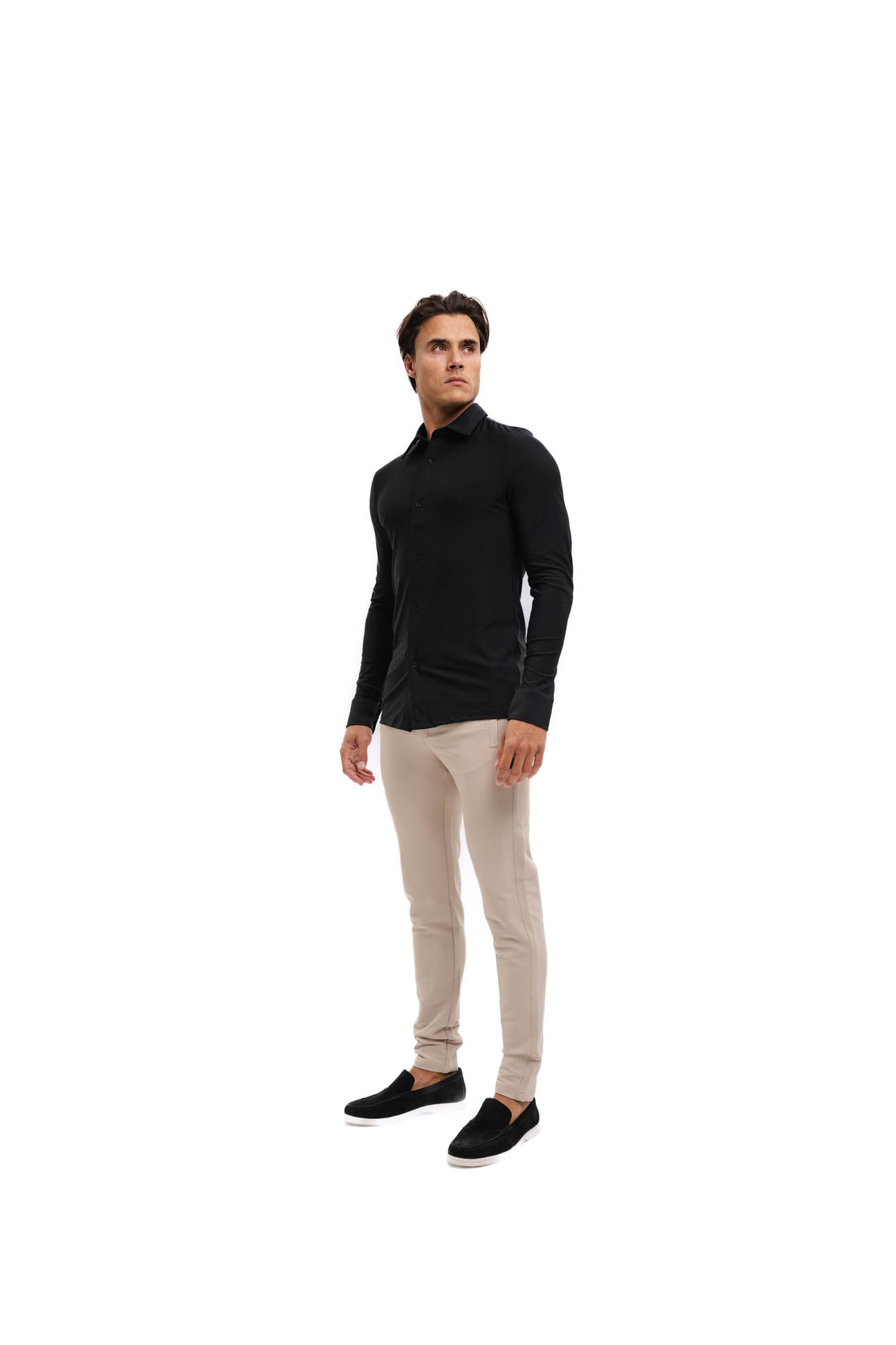 Malelions Men Stretch Shirt- Black