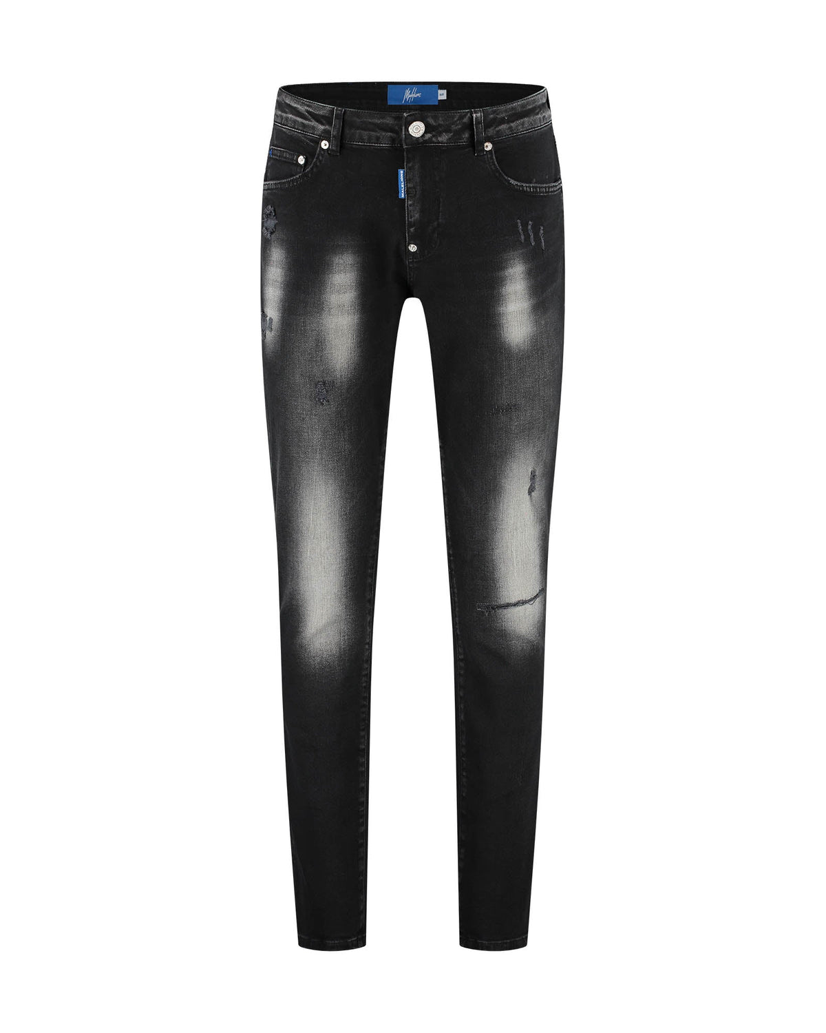 Malelions Men Slim Regular Jeans Washed Black
