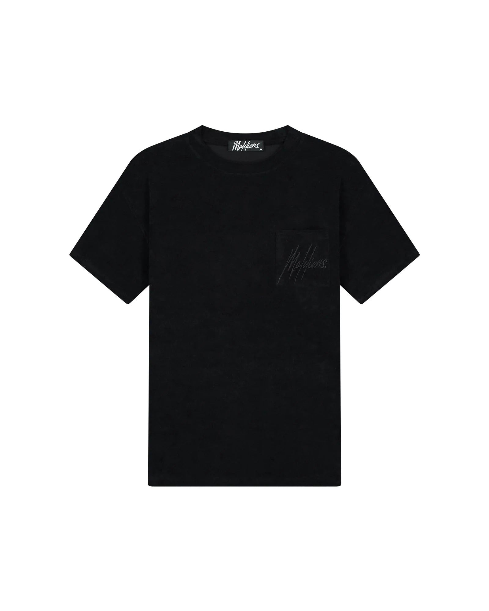 Malelions Signature Towelling T-Shirt- Black