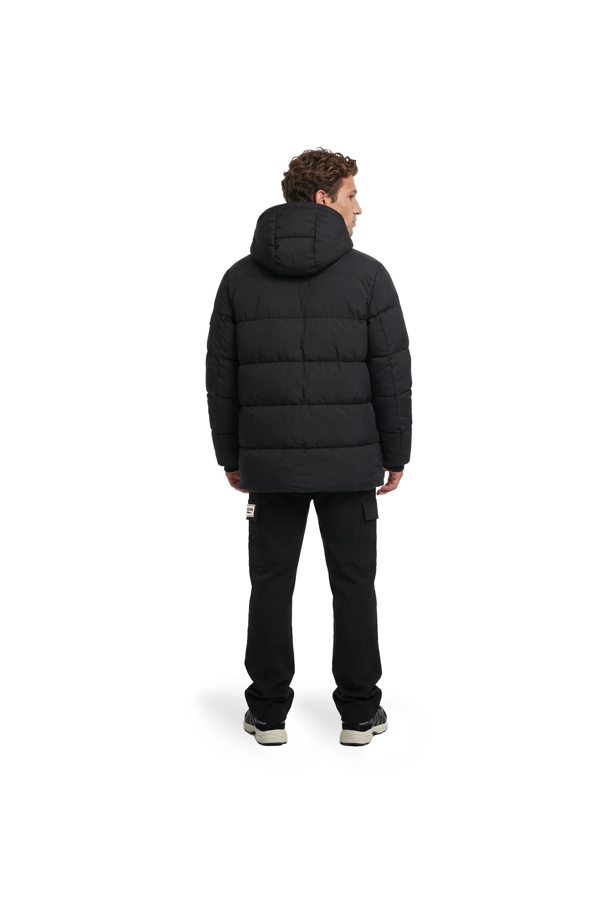 Malelions Men padded Parka Jacket - Black
