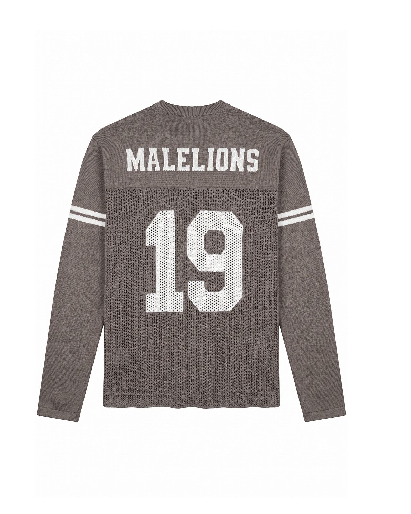 Malelions Women Knitted Football Jersey Longsleeve- Taupe