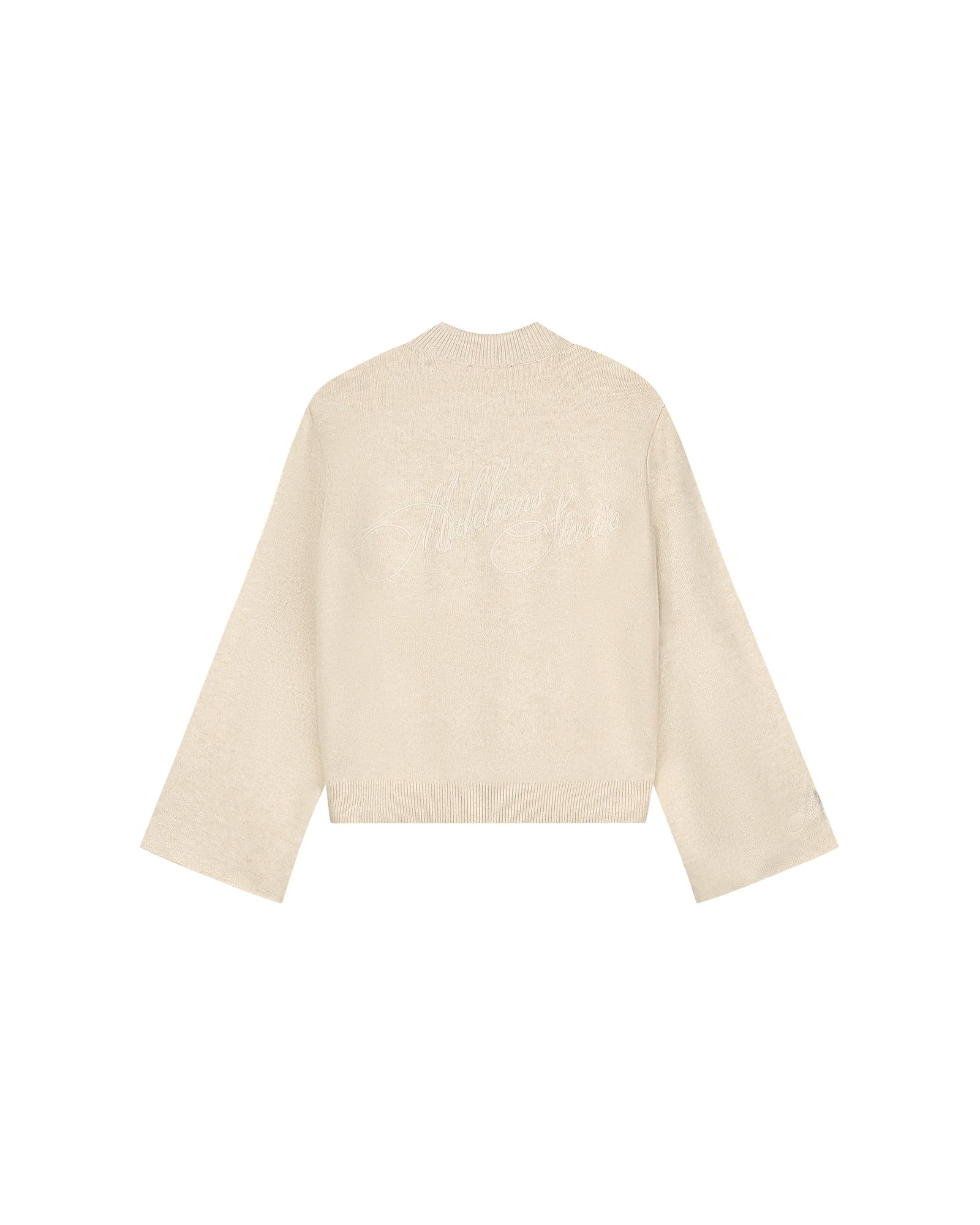 Malelions Women Oversized Knitted Sweater- Beige