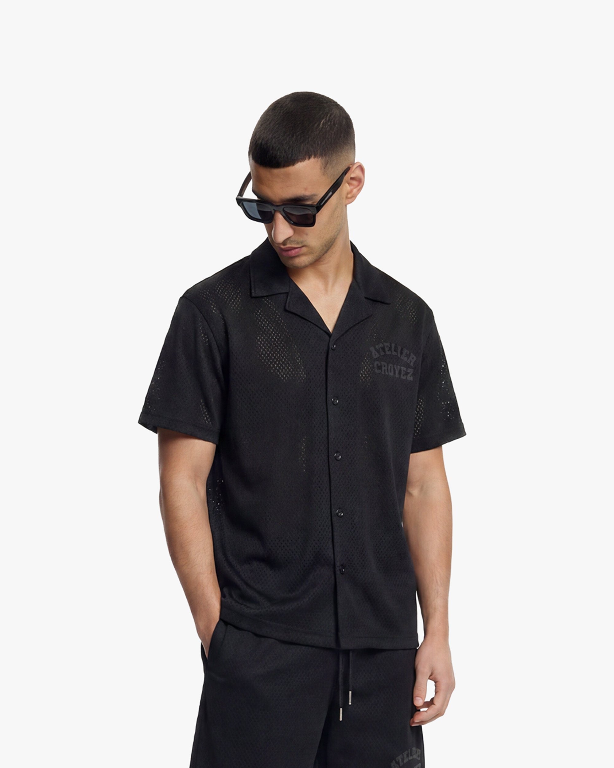 Croyez Mesh Atelier Shirt- Black