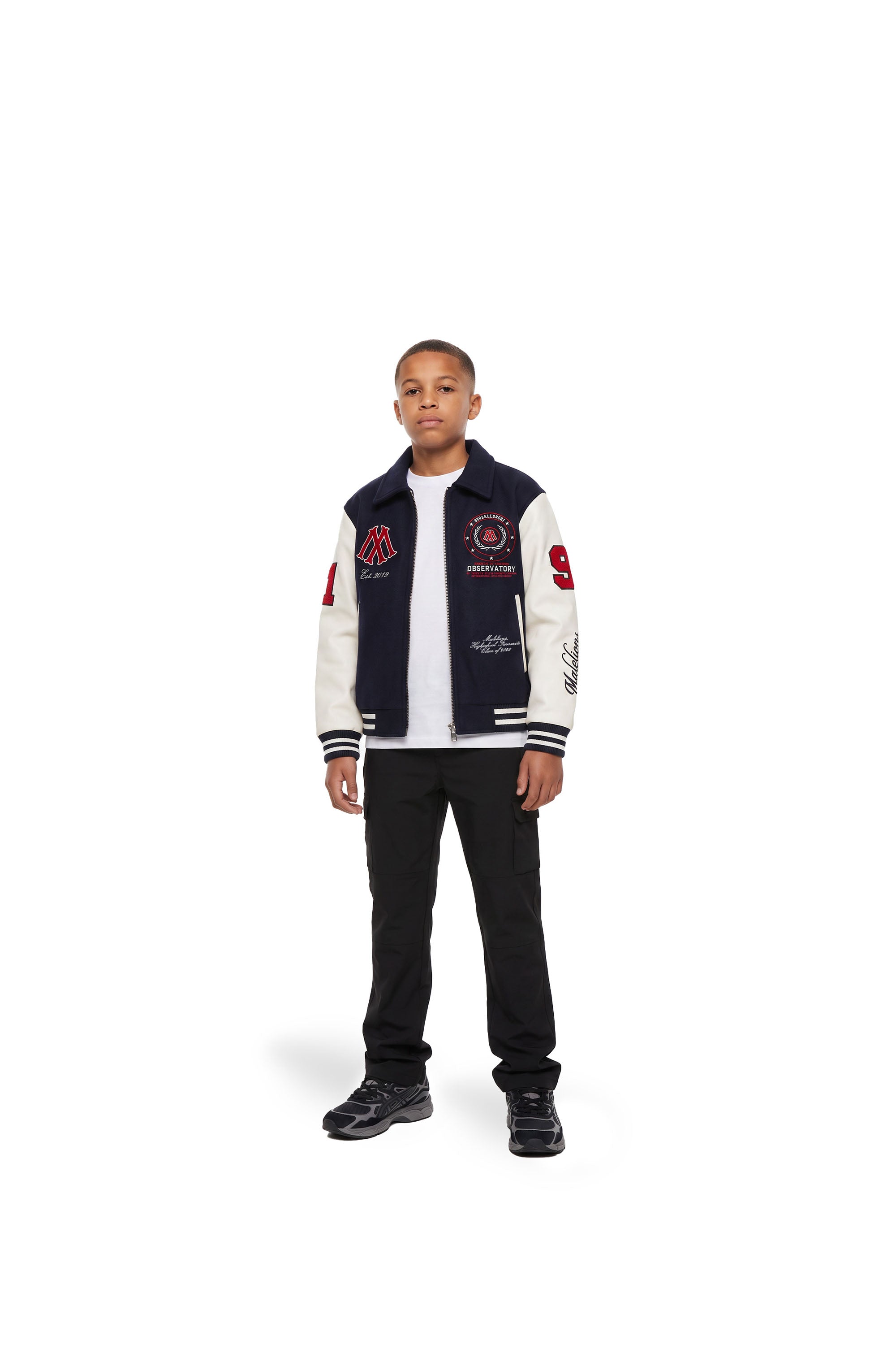 Malelions Junior Baseball Varsity Jacket - Navy