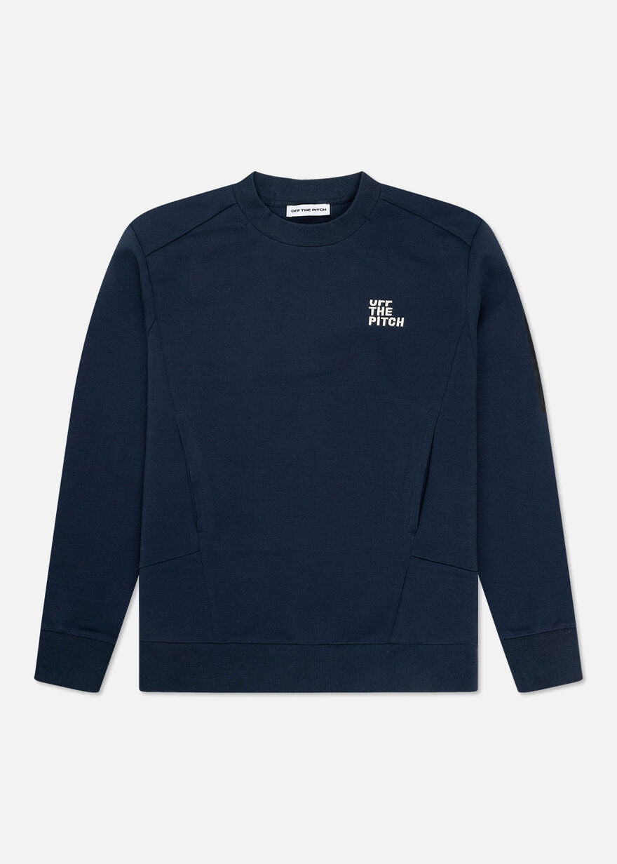 Off The pitch Offset Crewneck Midnight Donker Blauw