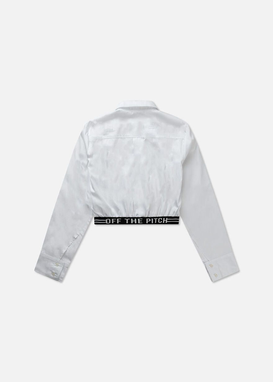 Off The pitch Dames Cropped Shirt Wit