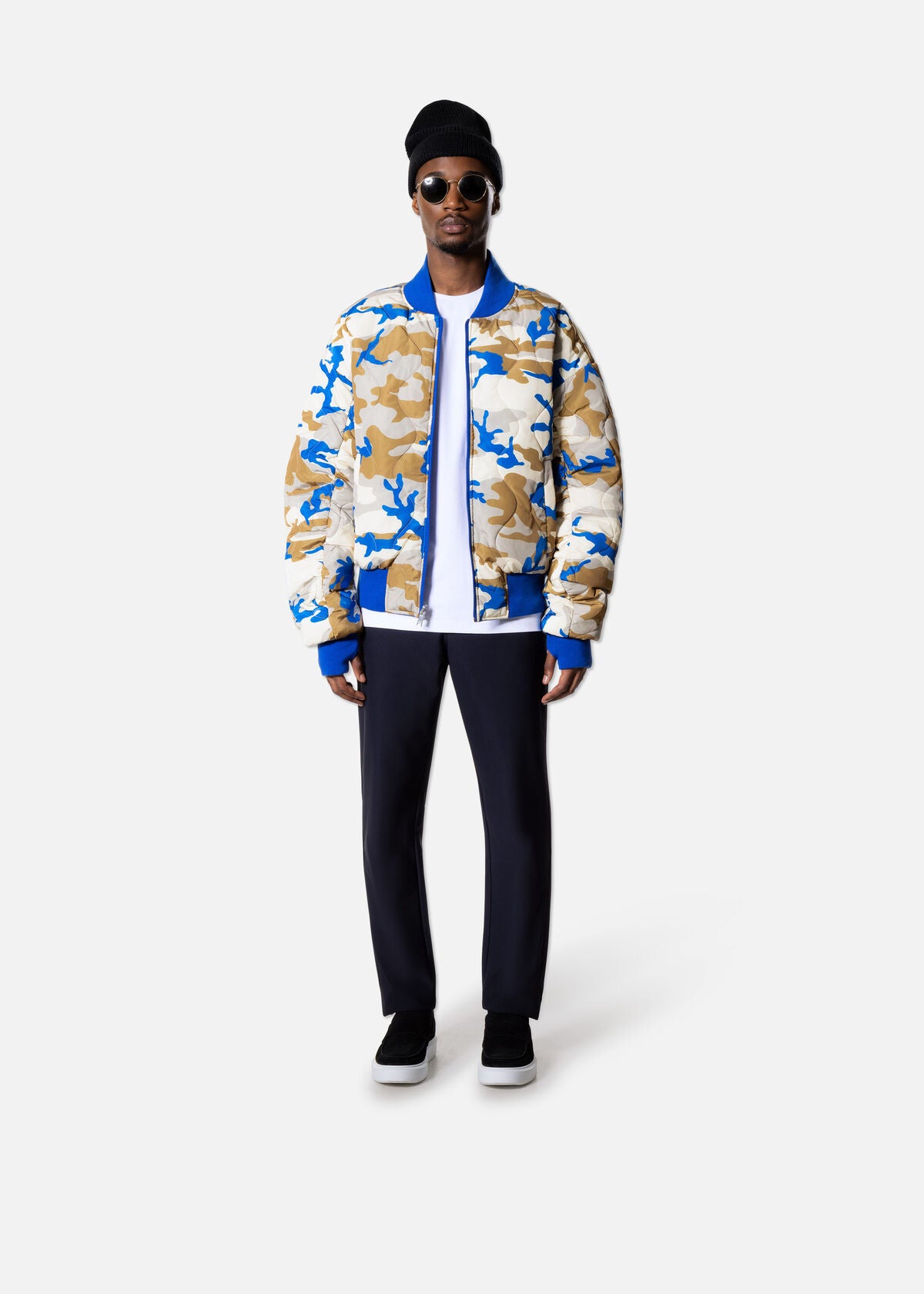 Off The Pitch Reversible Bomber- Blue