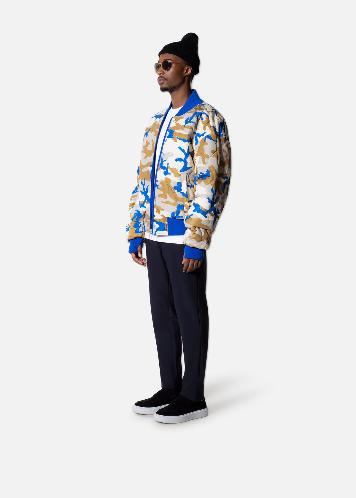 Off The Pitch Reversible Bomber- Blue