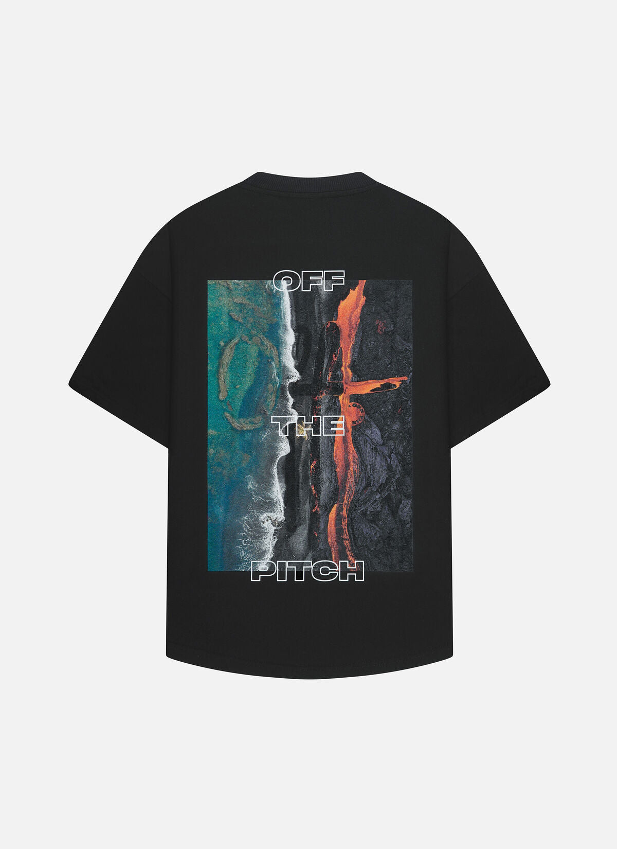 Off The Pitch Lava Oversized Tee- Black