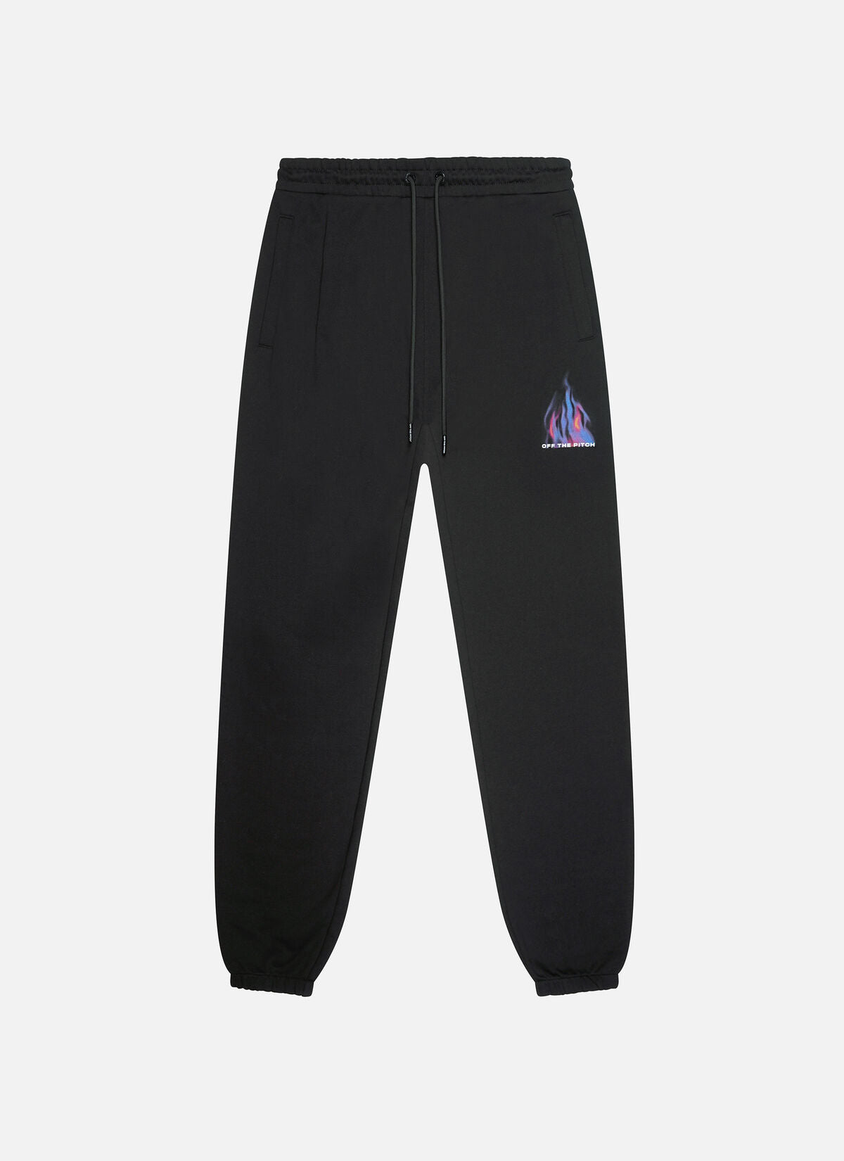 Off The Pitch Burning Flower Sweatpants- Black