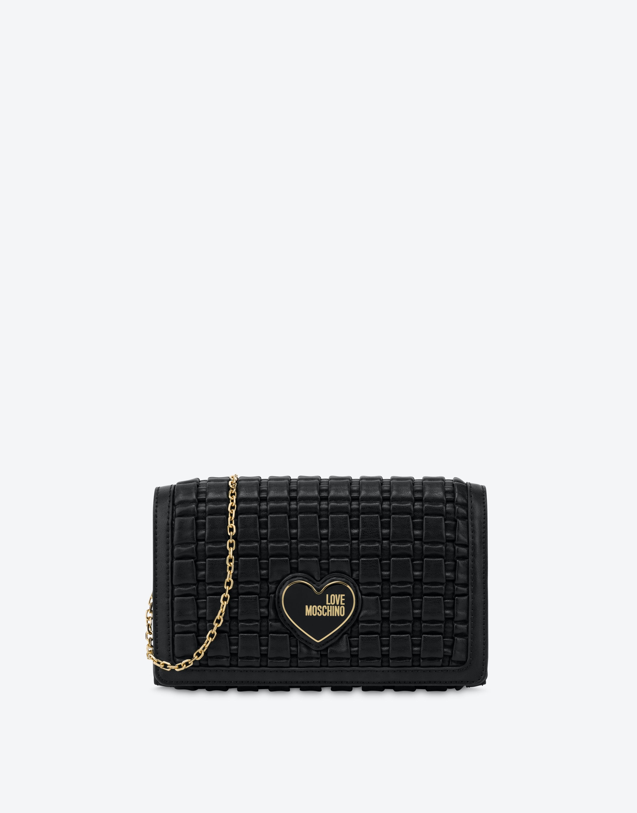 Love Moschino Woven Bag Black Gold