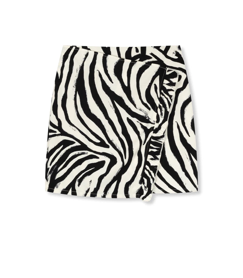 Refined Department Woven Overlay Skirt Zebra
