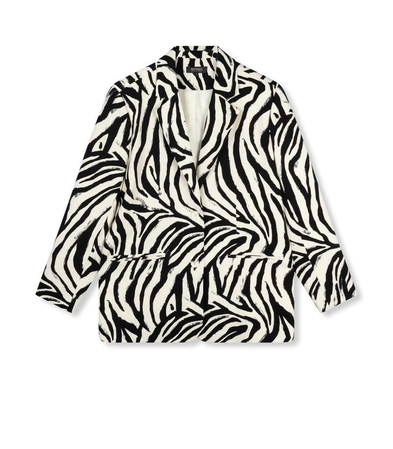 Refined Department Woven Zebra Blazer Bodi