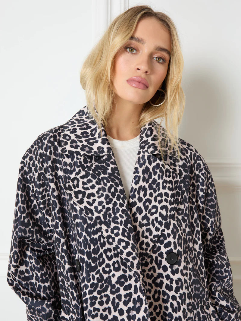 Refined Department Woven Leopard Trenchcoat Carry