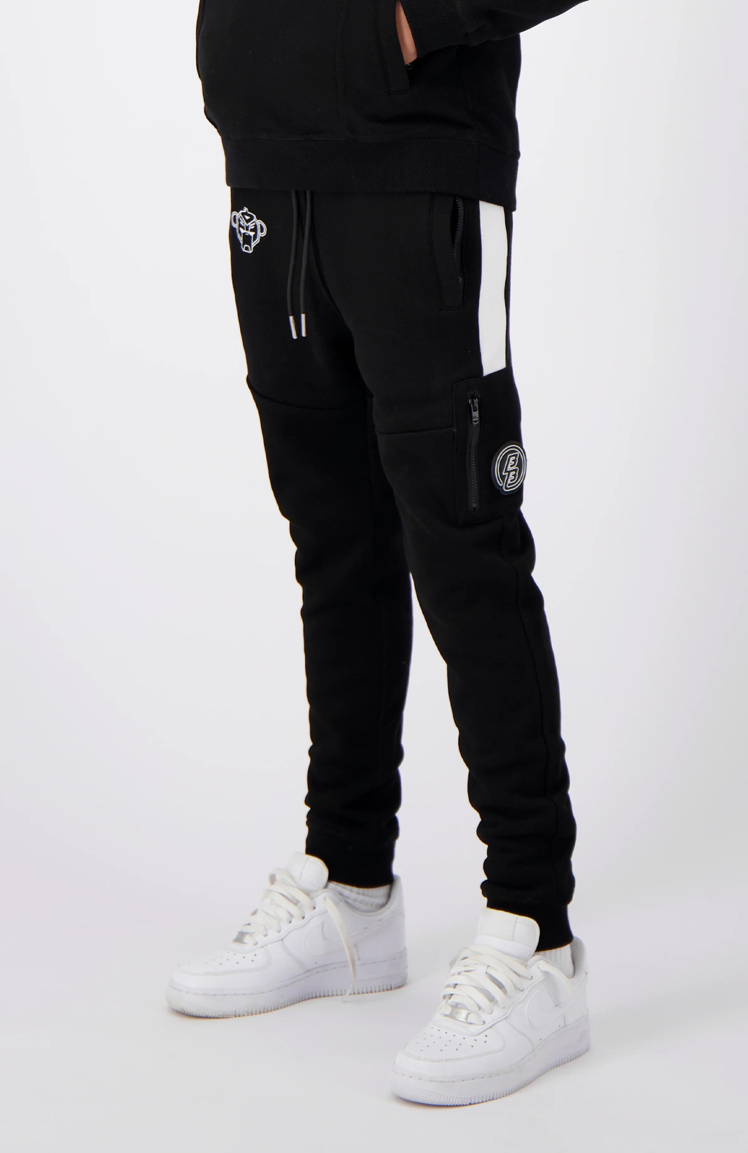 Black Bananas Junior Stripe Sweatpants- Black