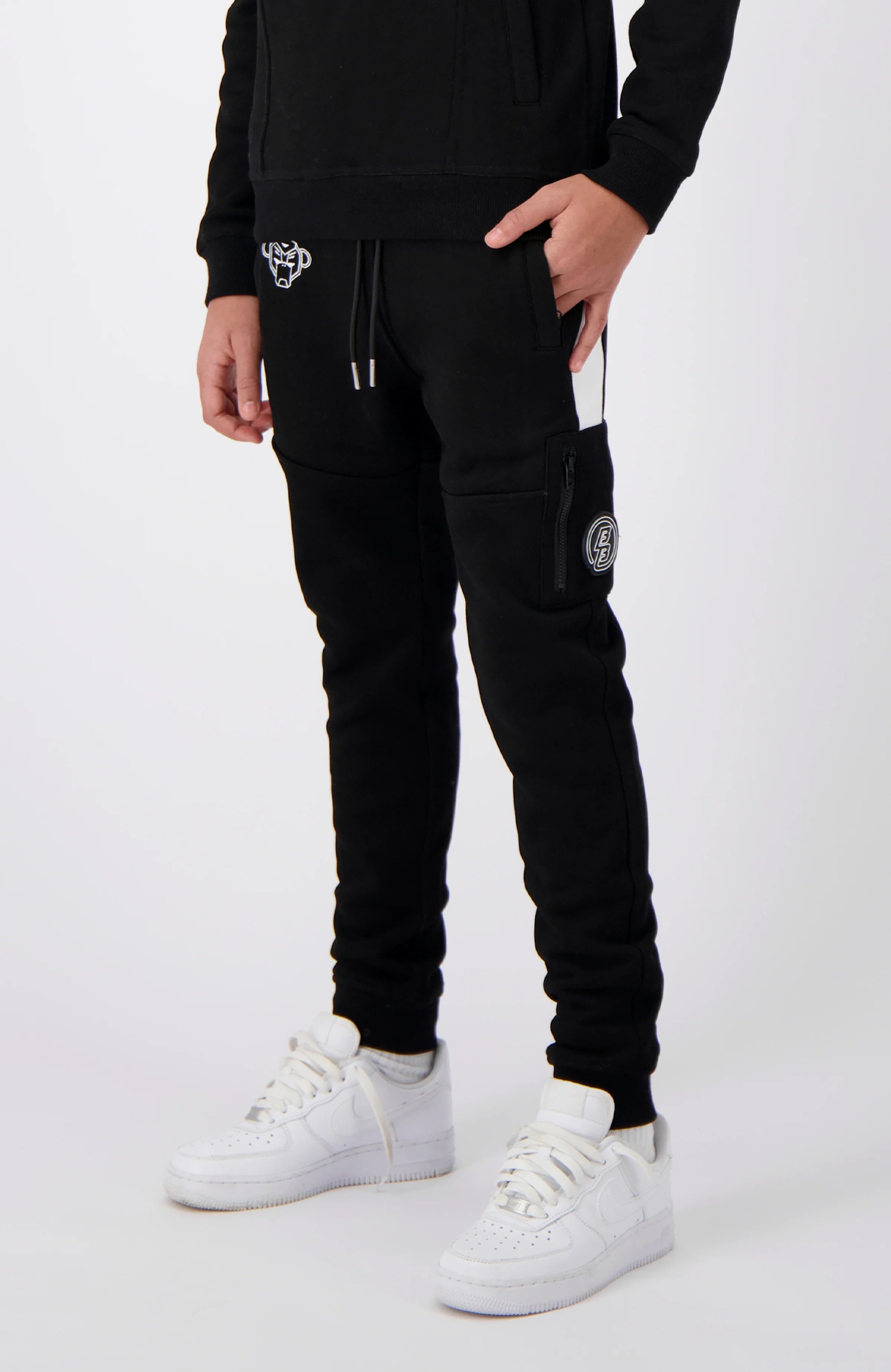 Black Bananas Junior Stripe Sweatpants- Black